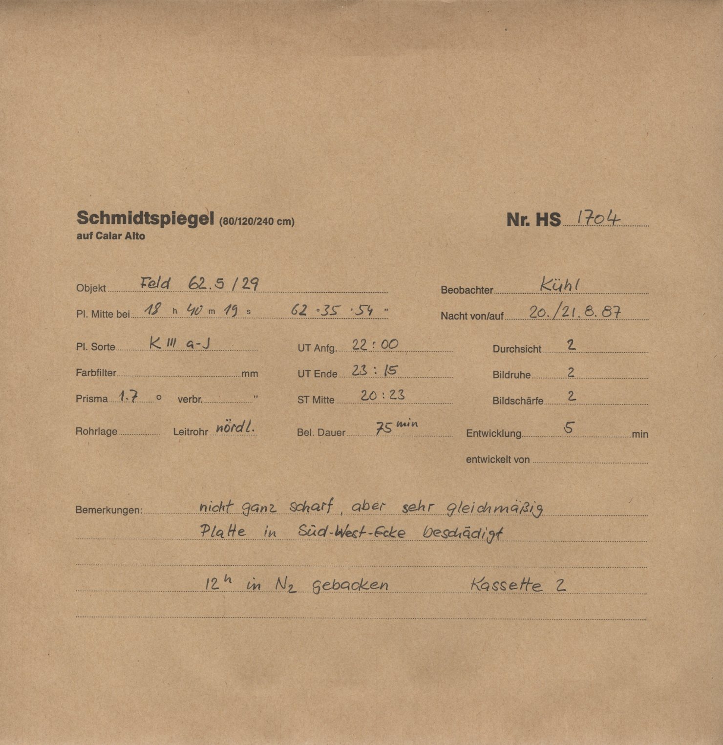 Plattenhuelle HS01704