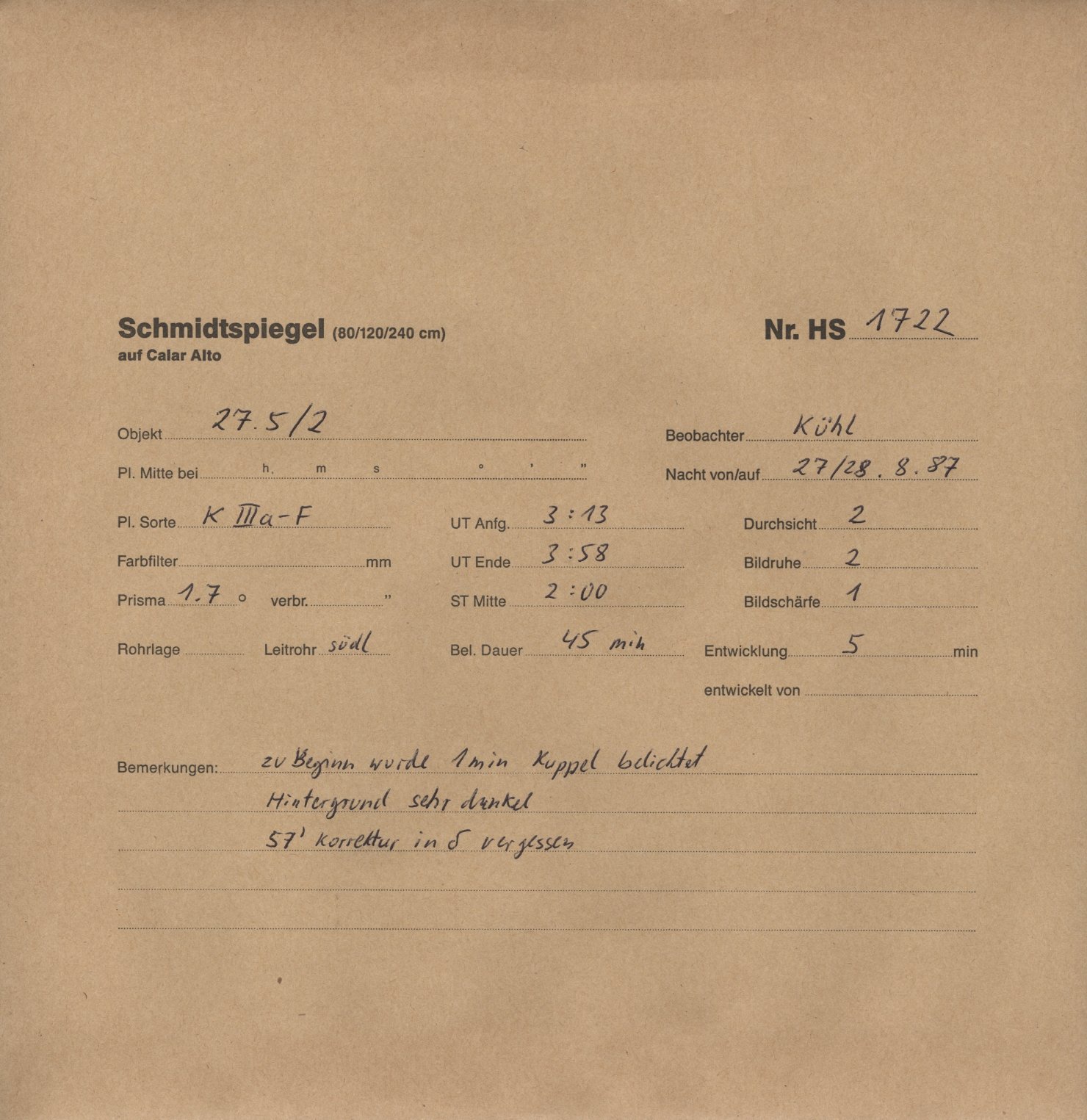 Plattenhuelle HS01722