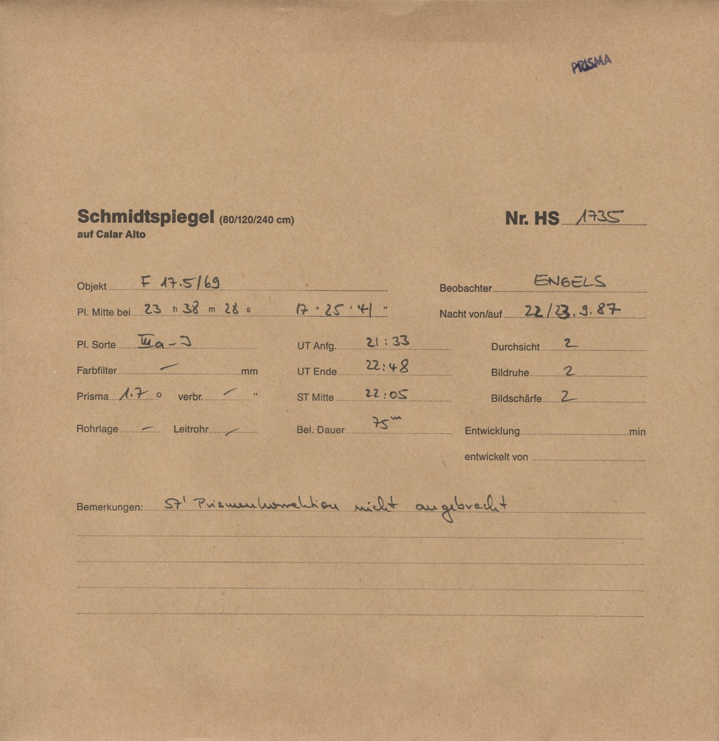 Plattenhuelle HS01735