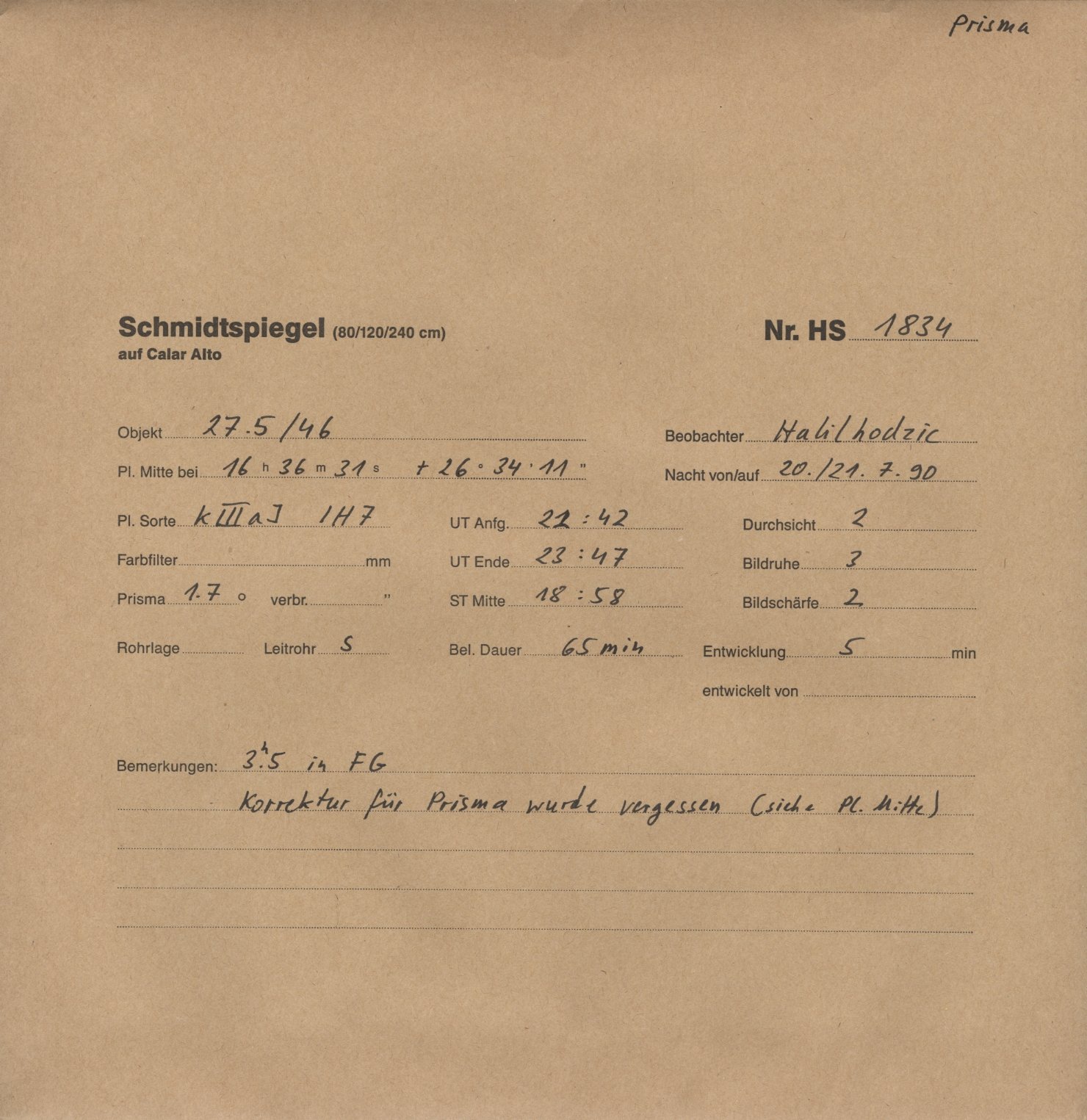 Plattenhuelle HS01834