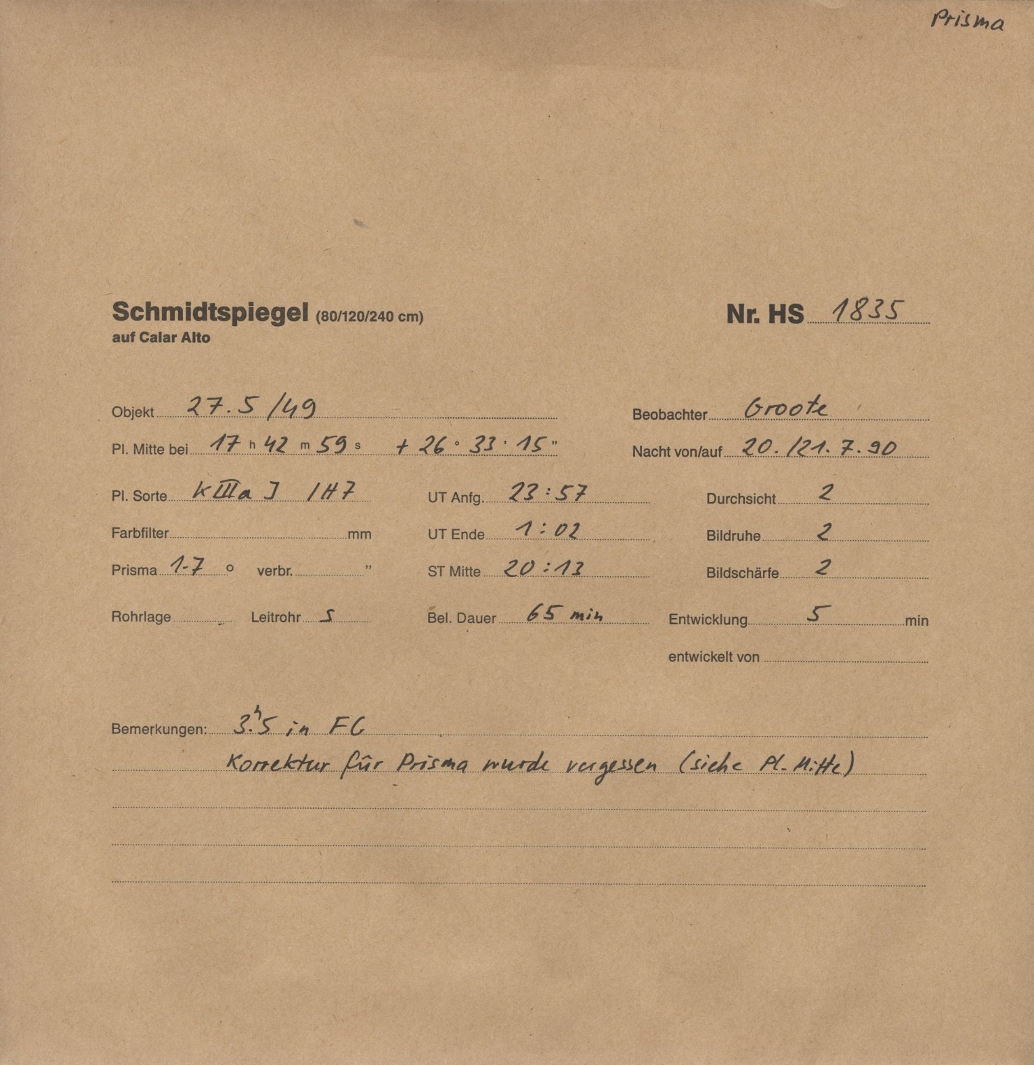 Plattenhuelle HS01835