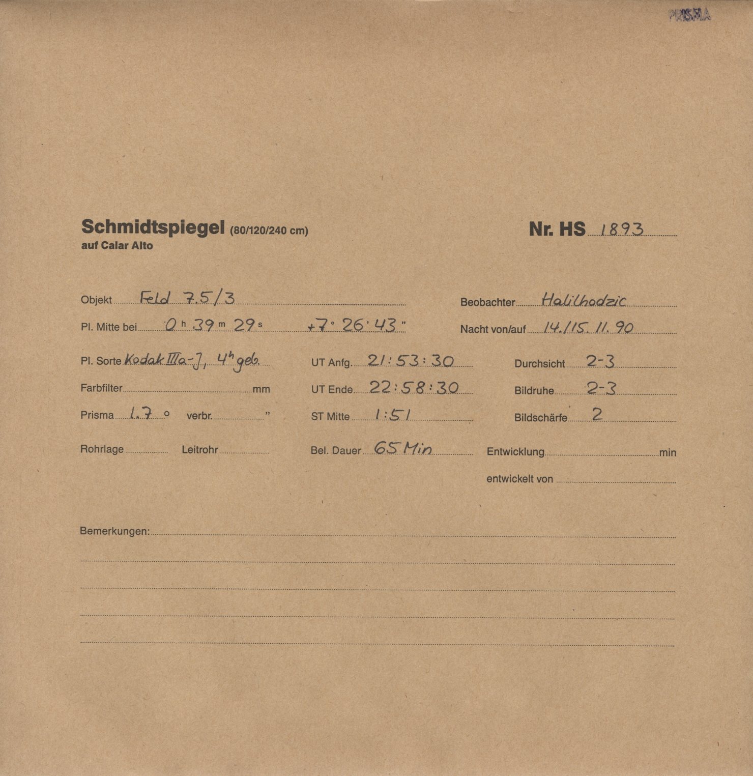 Plattenhuelle HS01893