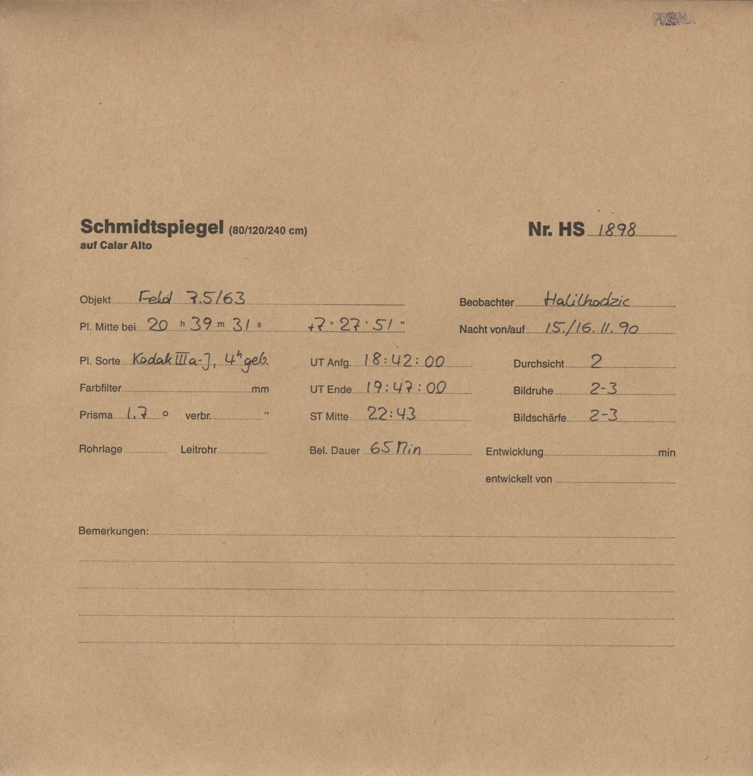 Plattenhuelle HS01898