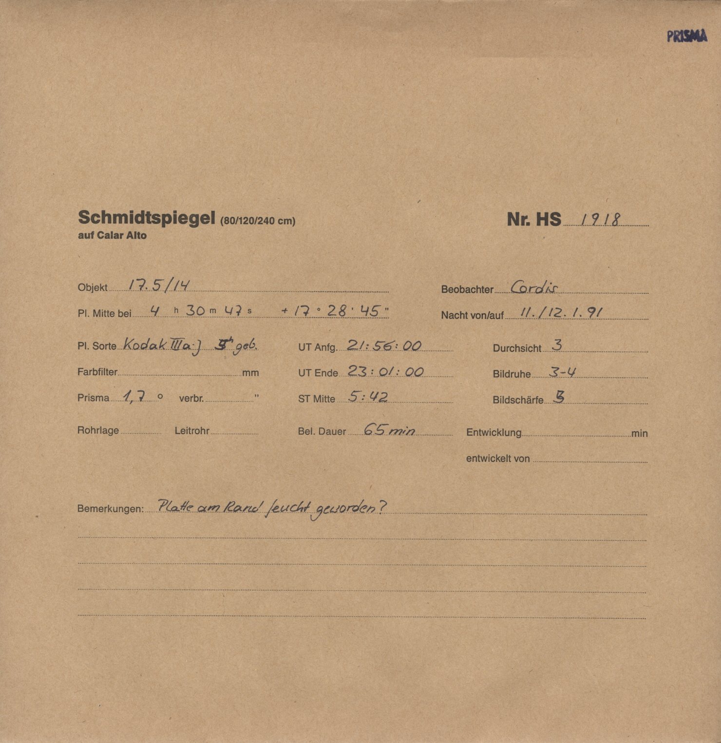 Plattenhuelle HS01918
