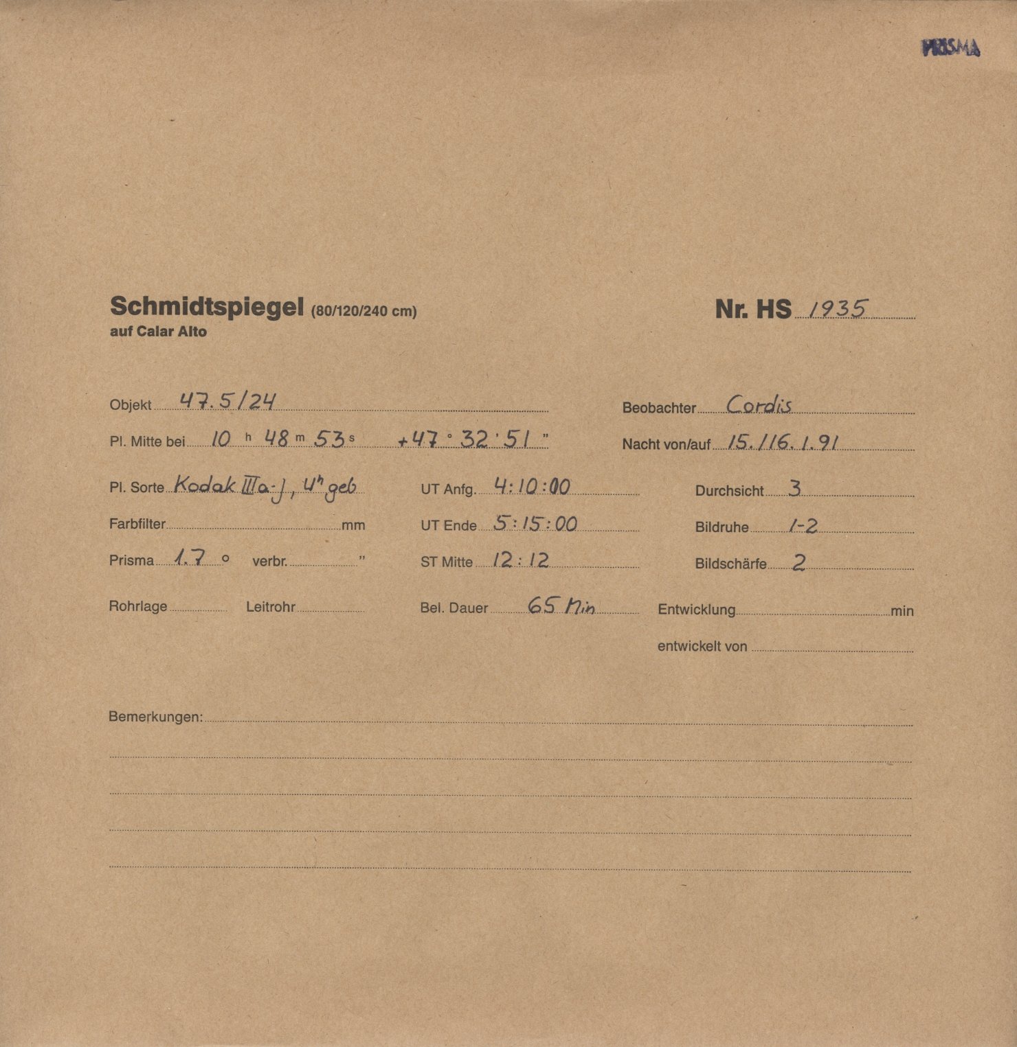 Plattenhuelle HS01935