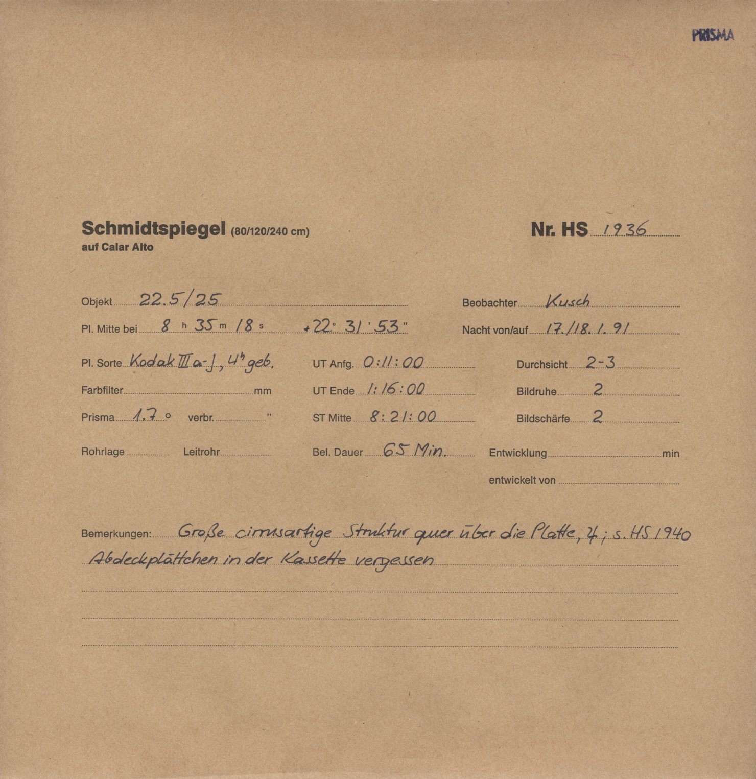 Plattenhuelle HS01936
