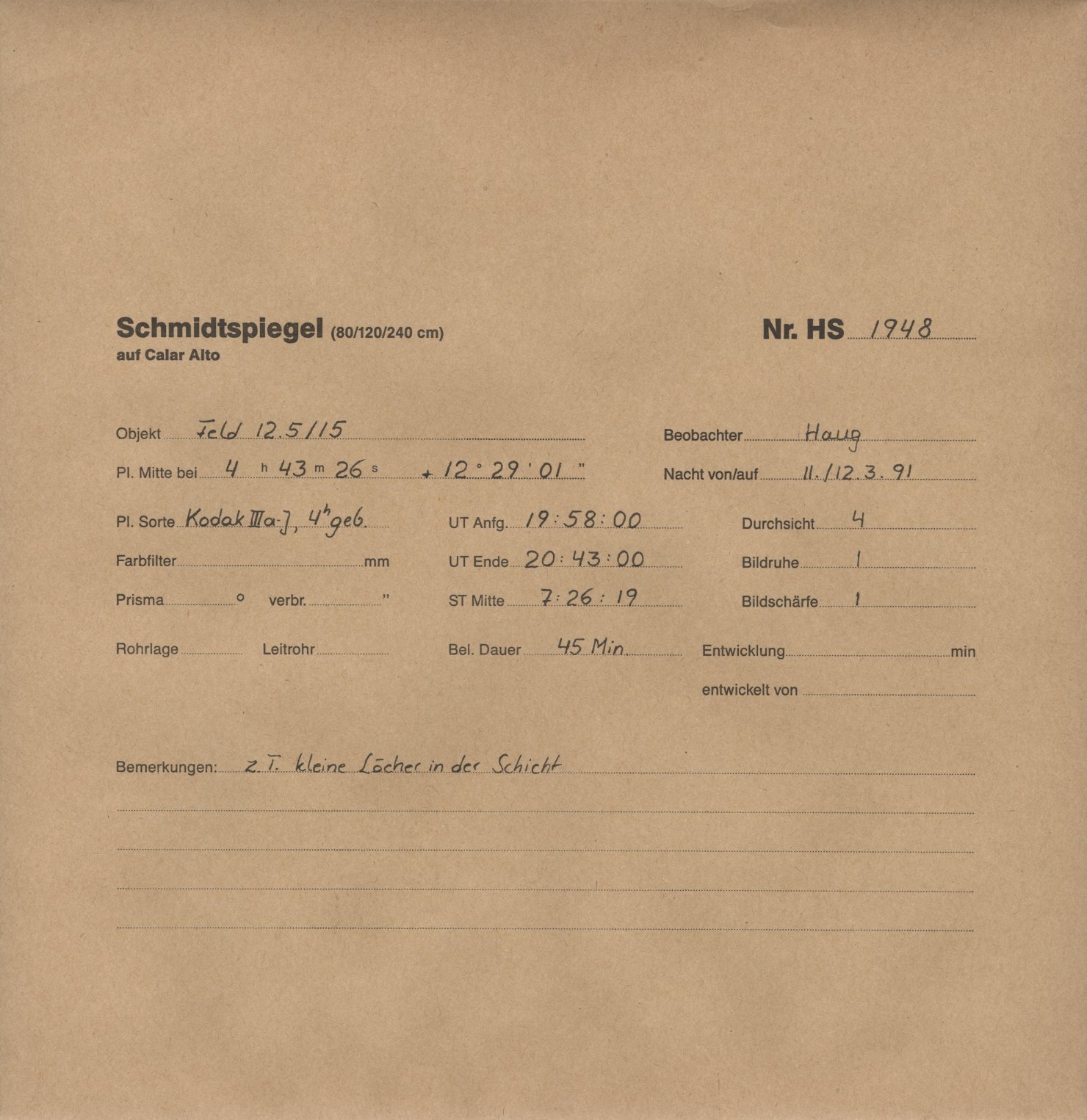 Plattenhuelle HS01948
