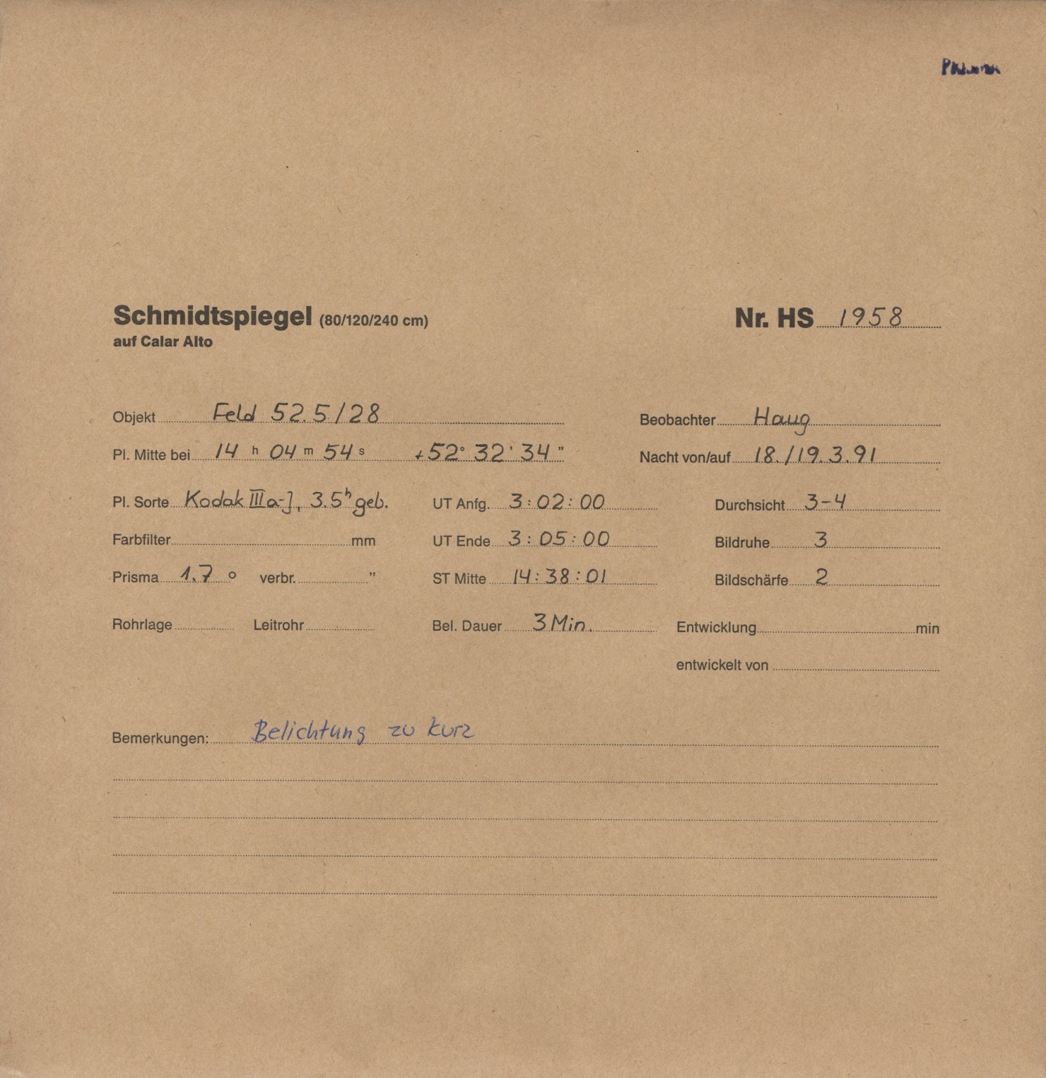 Plattenhuelle HS01958