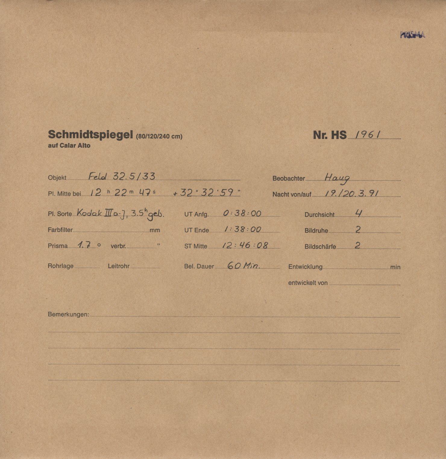 Plattenhuelle HS01961
