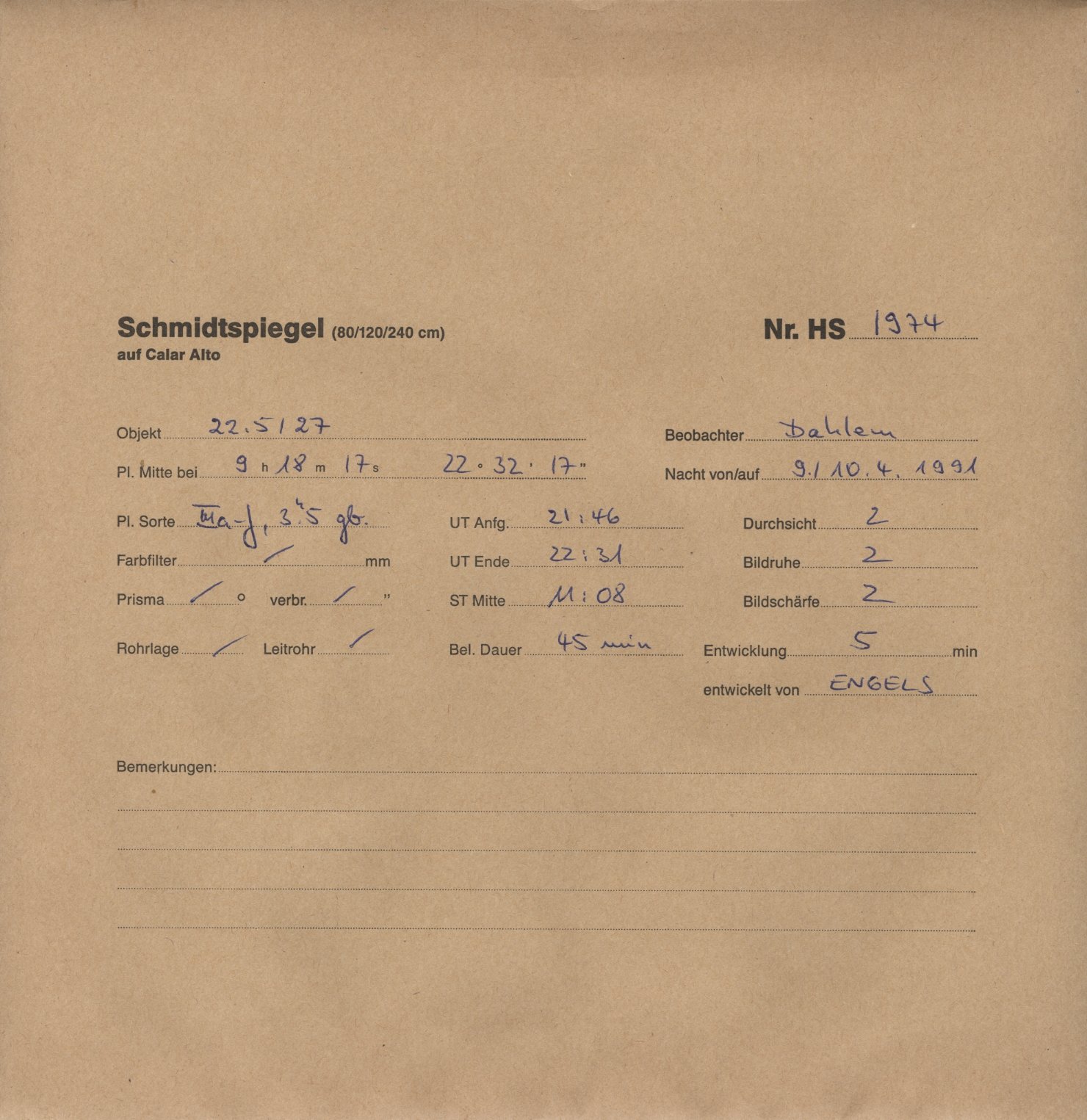 Plattenhuelle HS01974