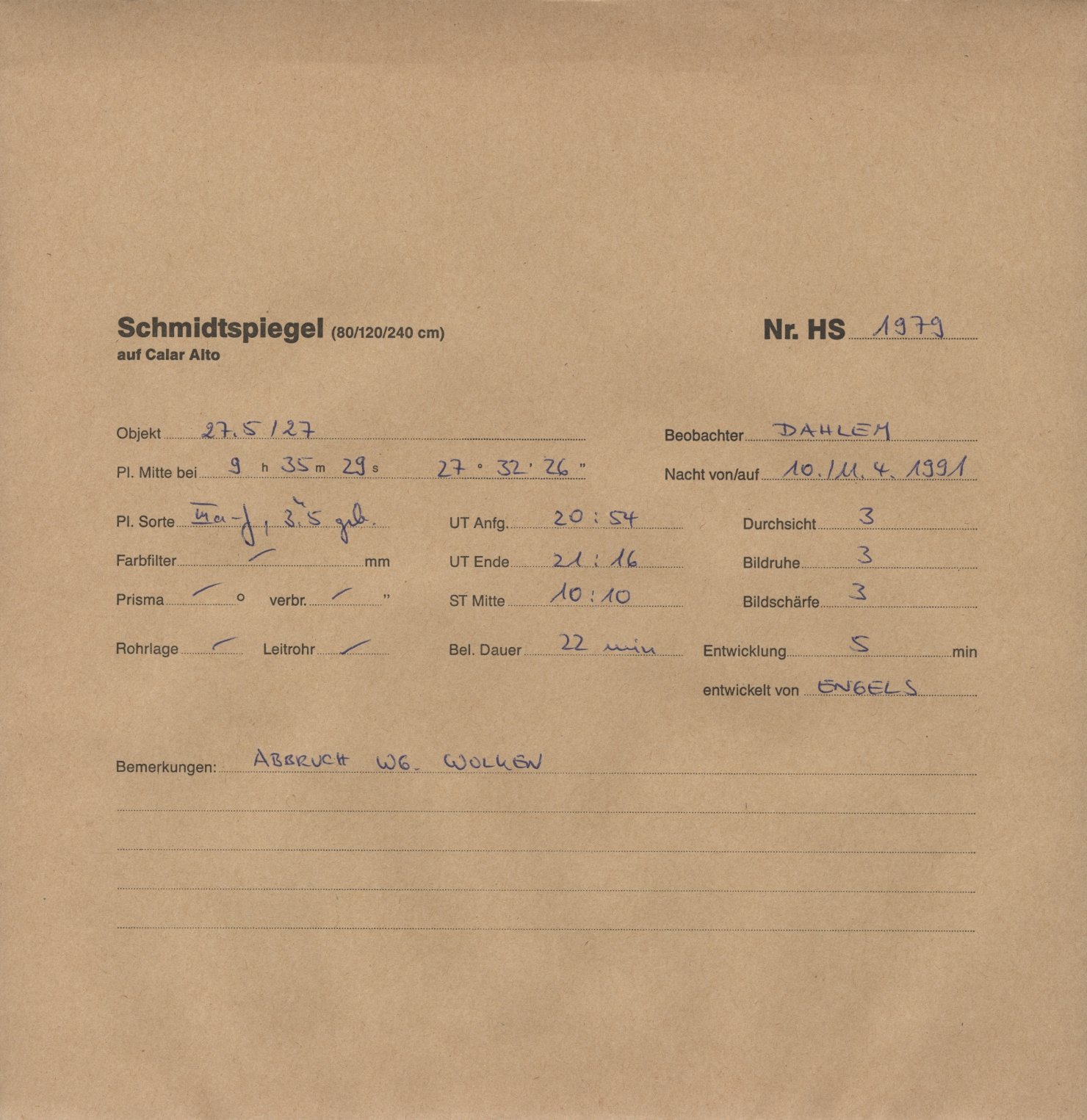 Plattenhuelle HS01979