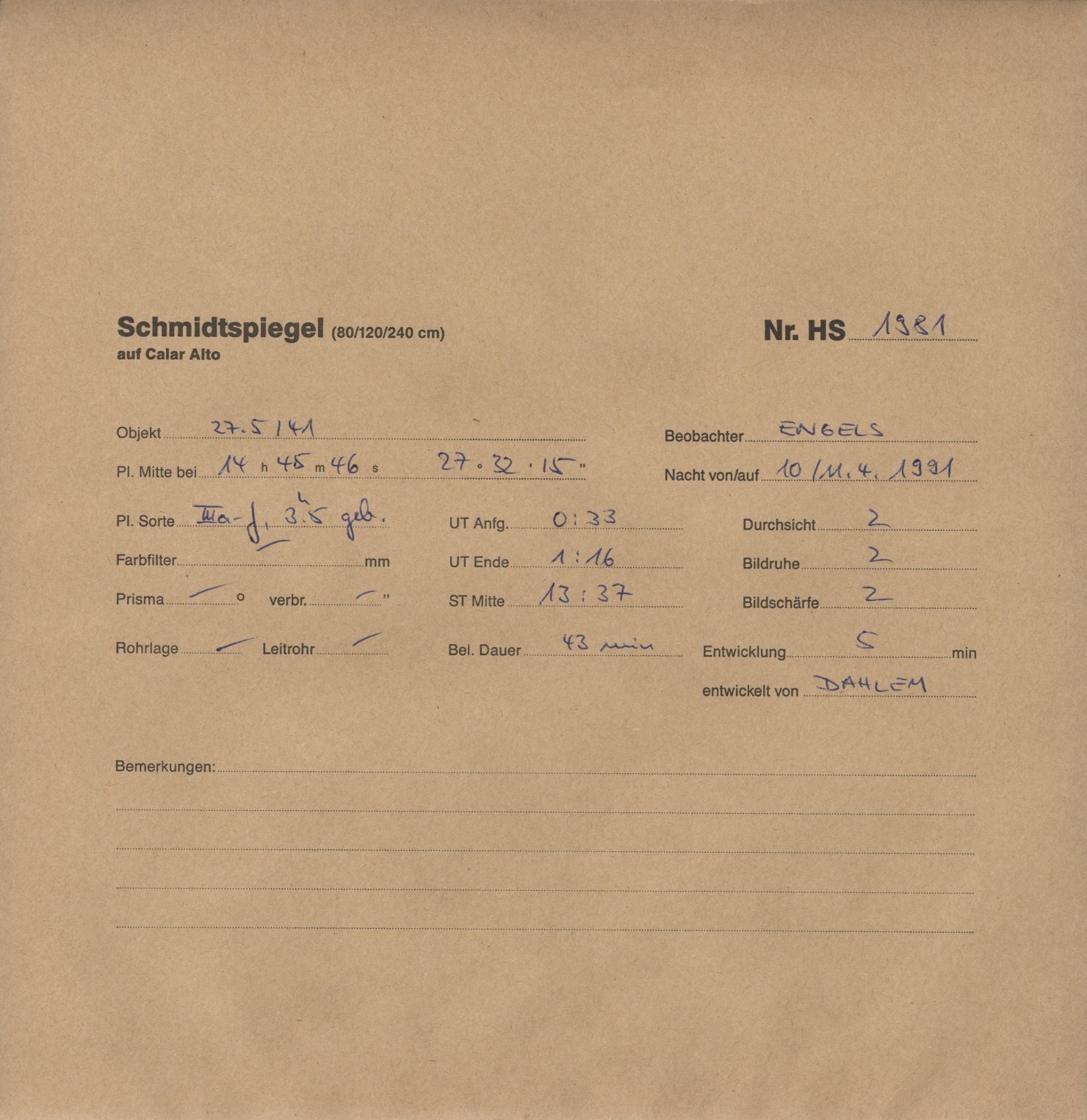 Plattenhuelle HS01981