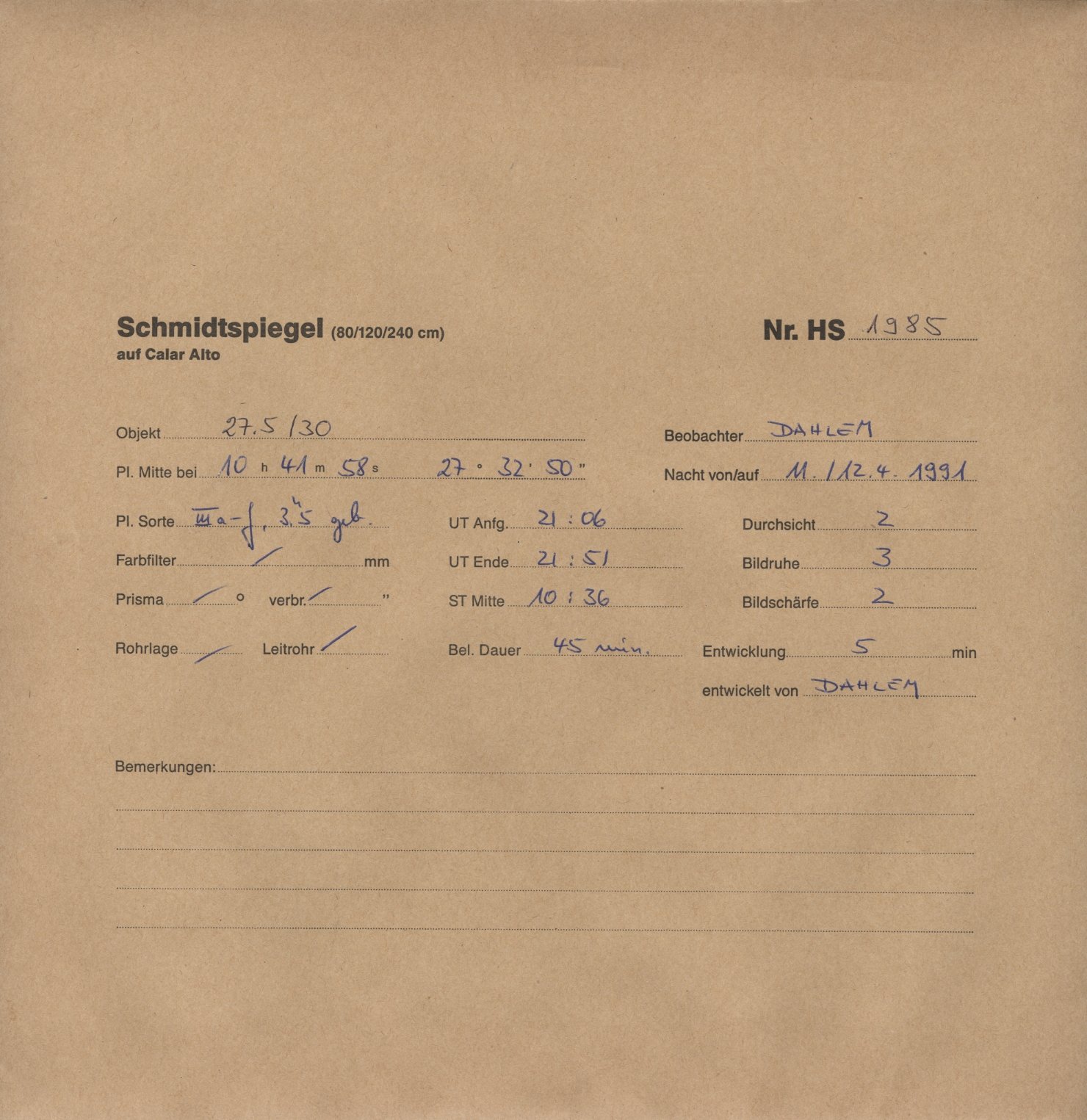 Plattenhuelle HS01985