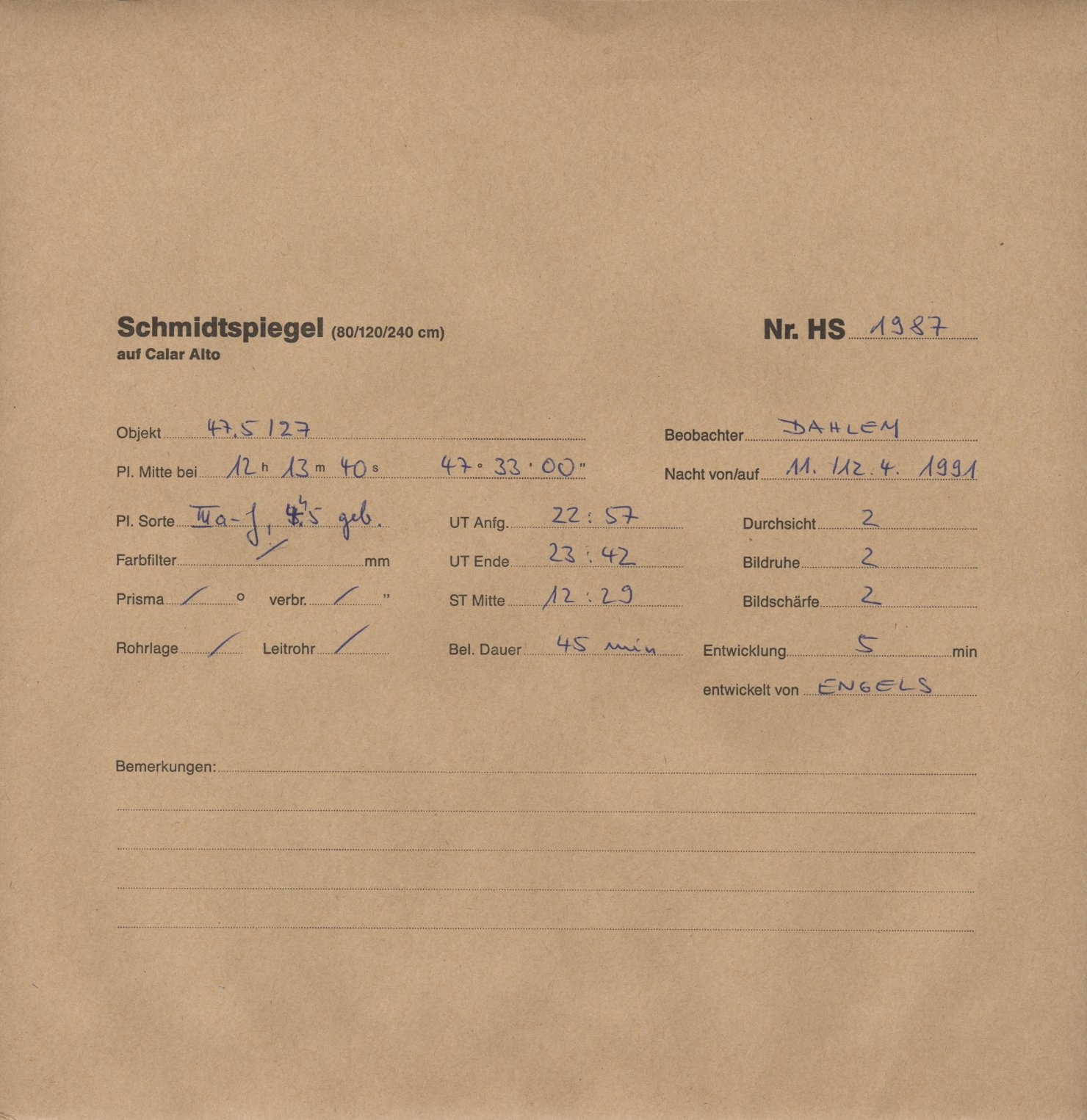 Plattenhuelle HS01987