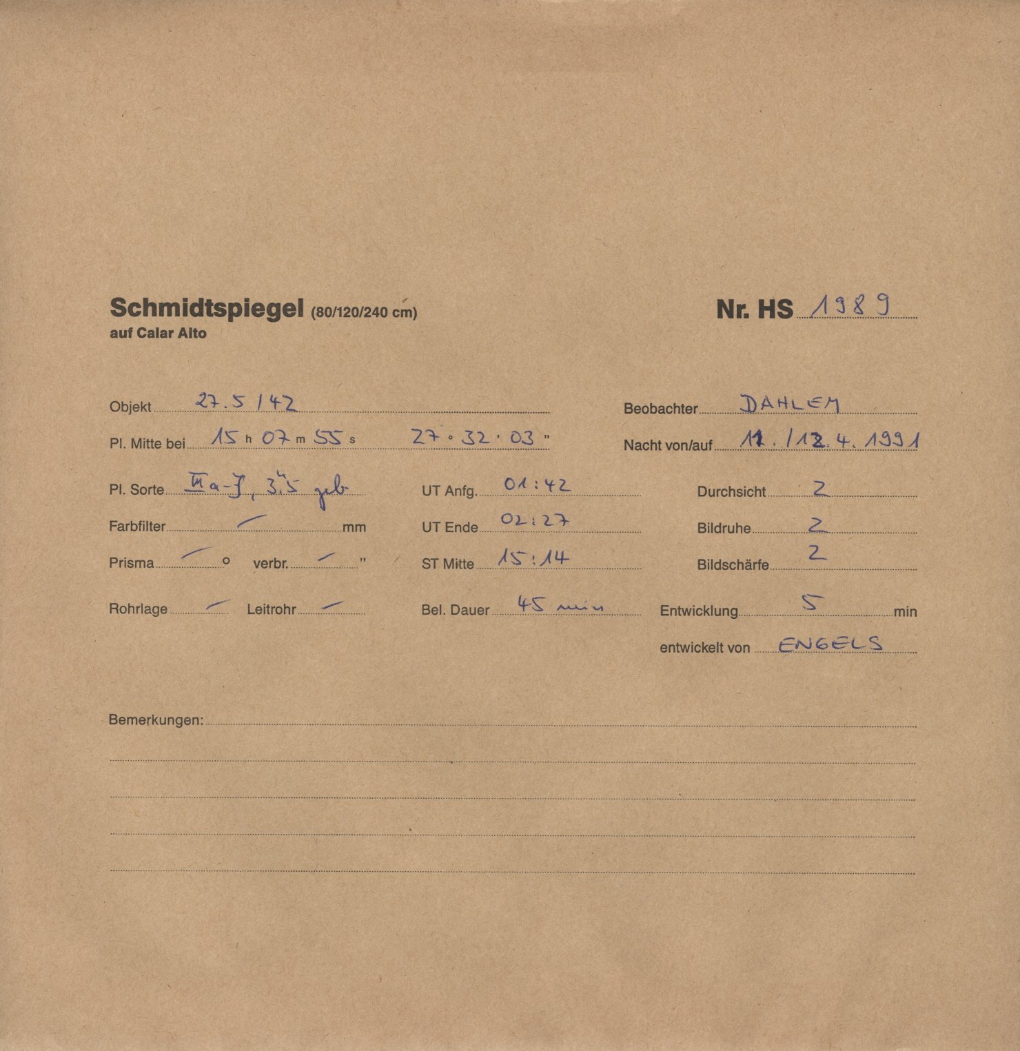 Plattenhuelle HS01989