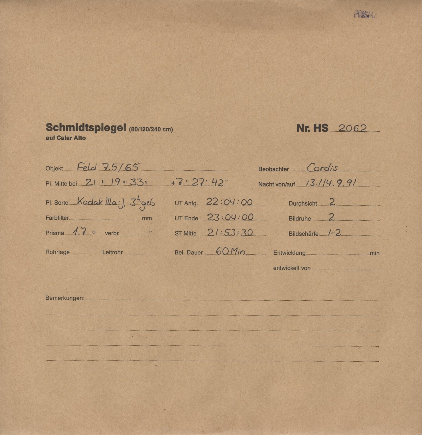 Plattenhuelle HS02062
