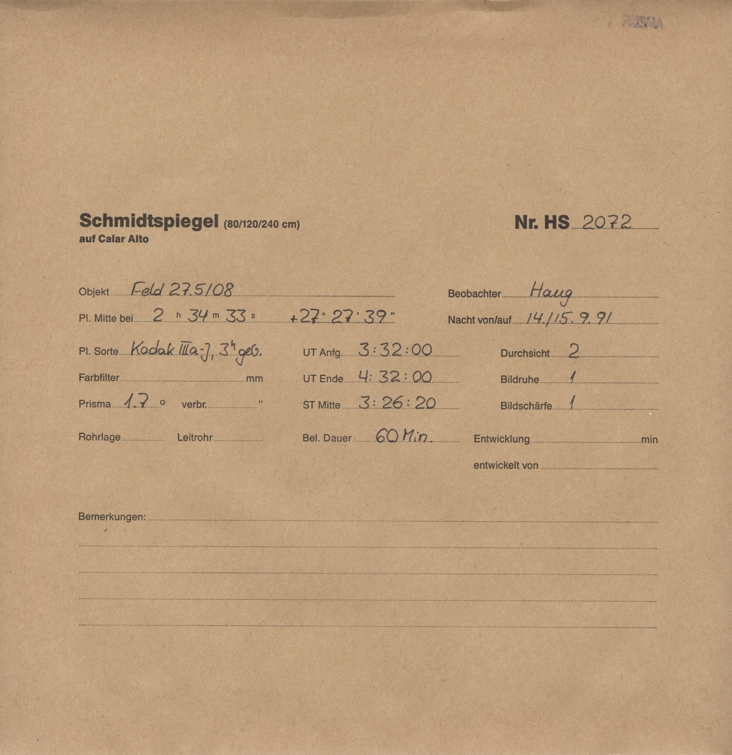Plattenhuelle HS02072