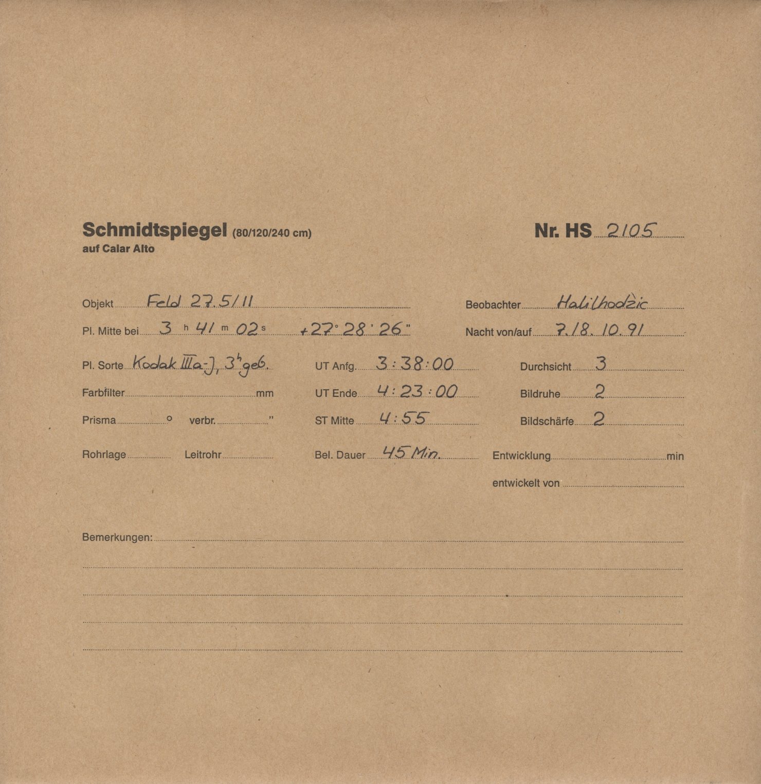 Plattenhuelle HS02105
