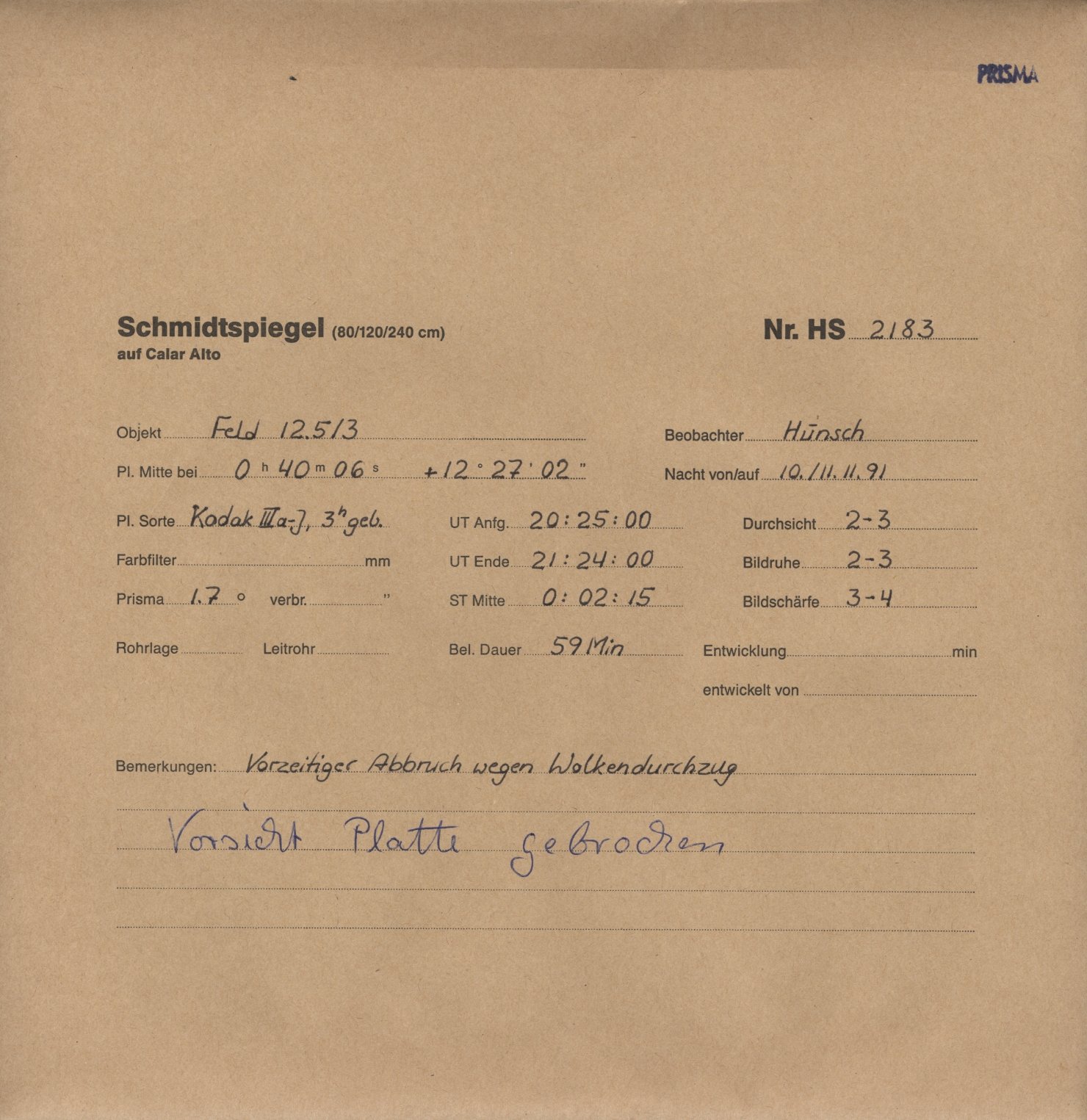Plattenhuelle HS02183