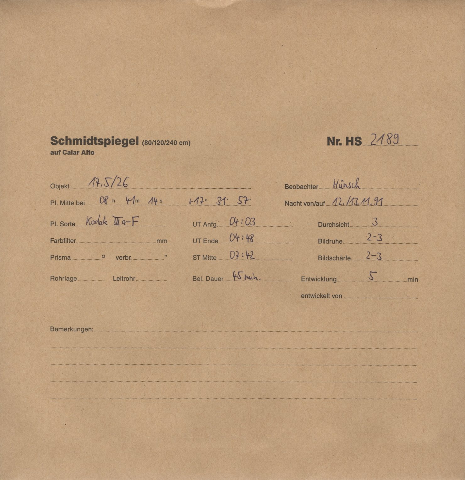 Plattenhuelle HS02189