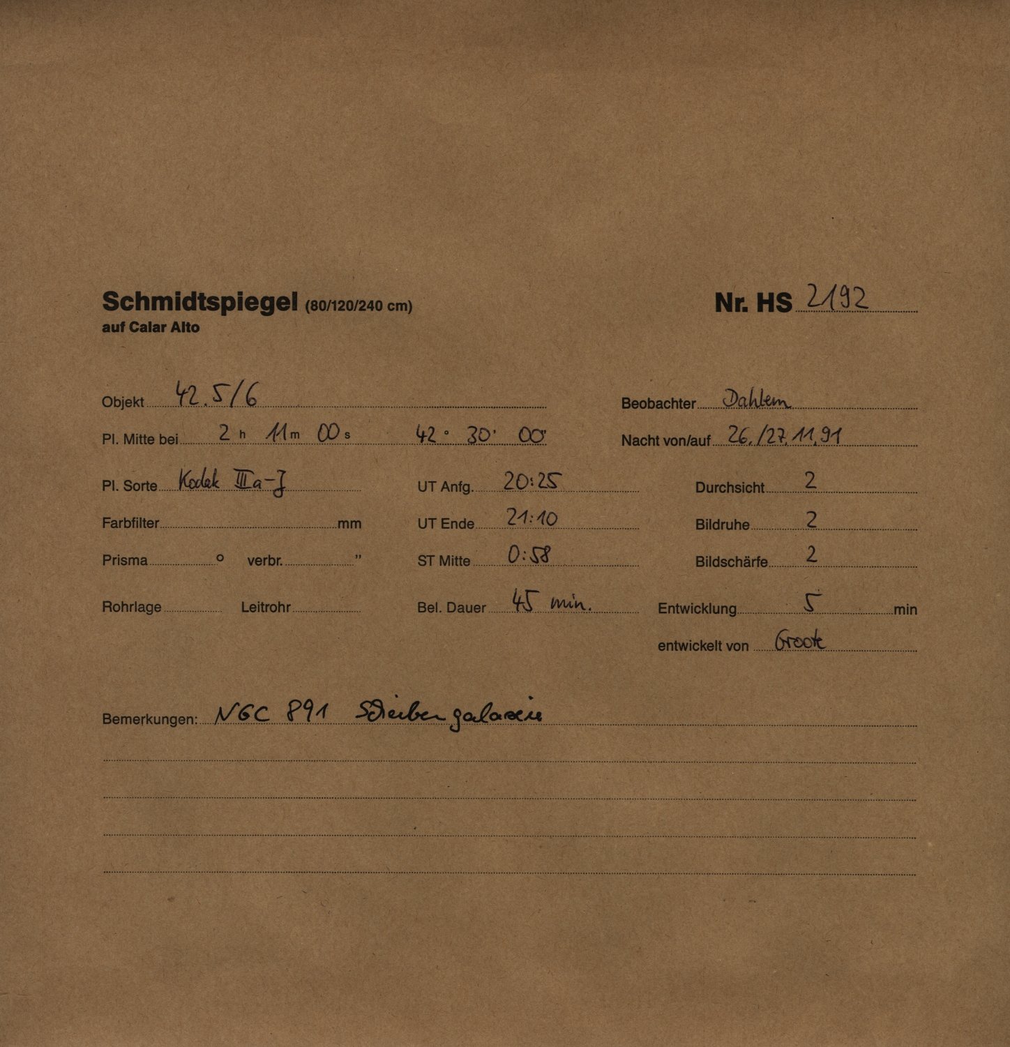 Plattenhuelle HS02192