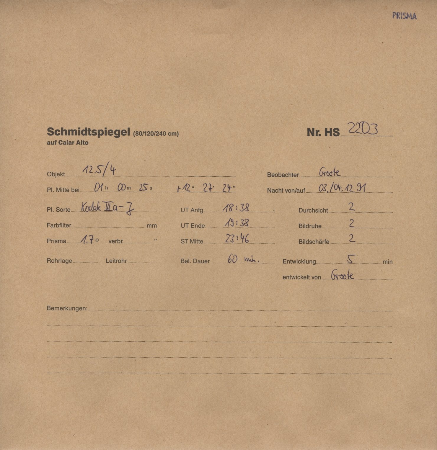 Plattenhuelle HS02203