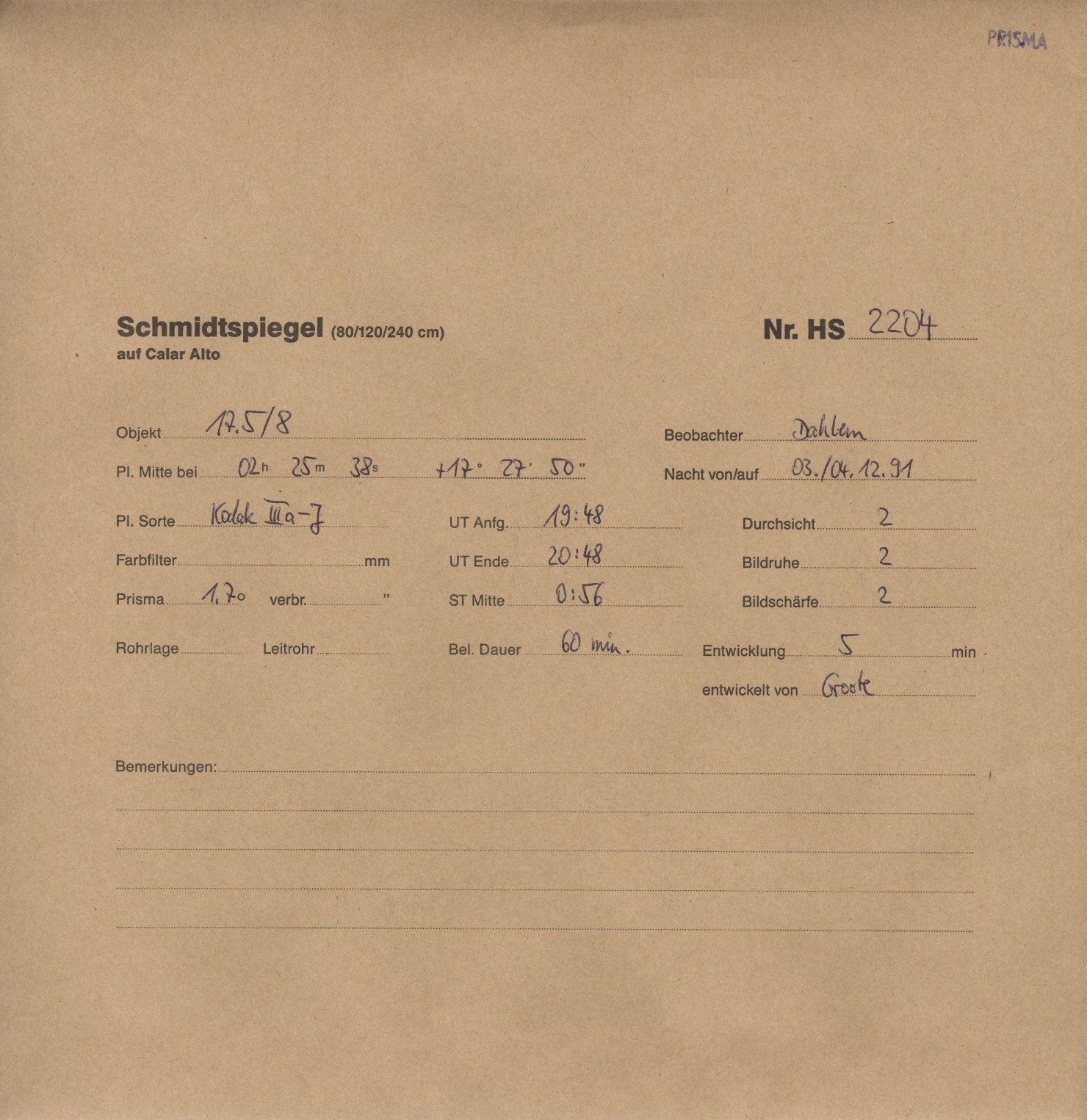 Plattenhuelle HS02204