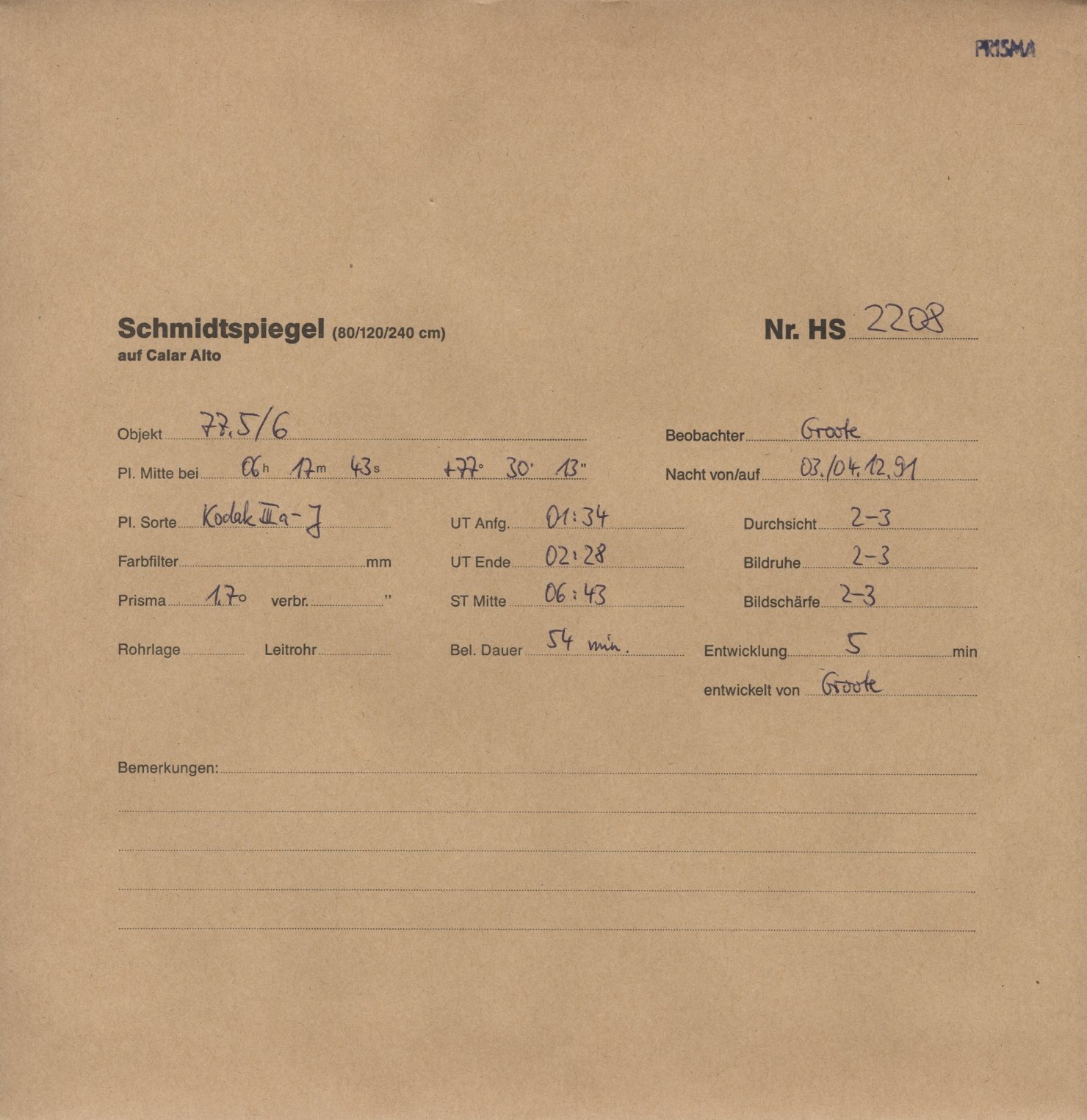Plattenhuelle HS02208
