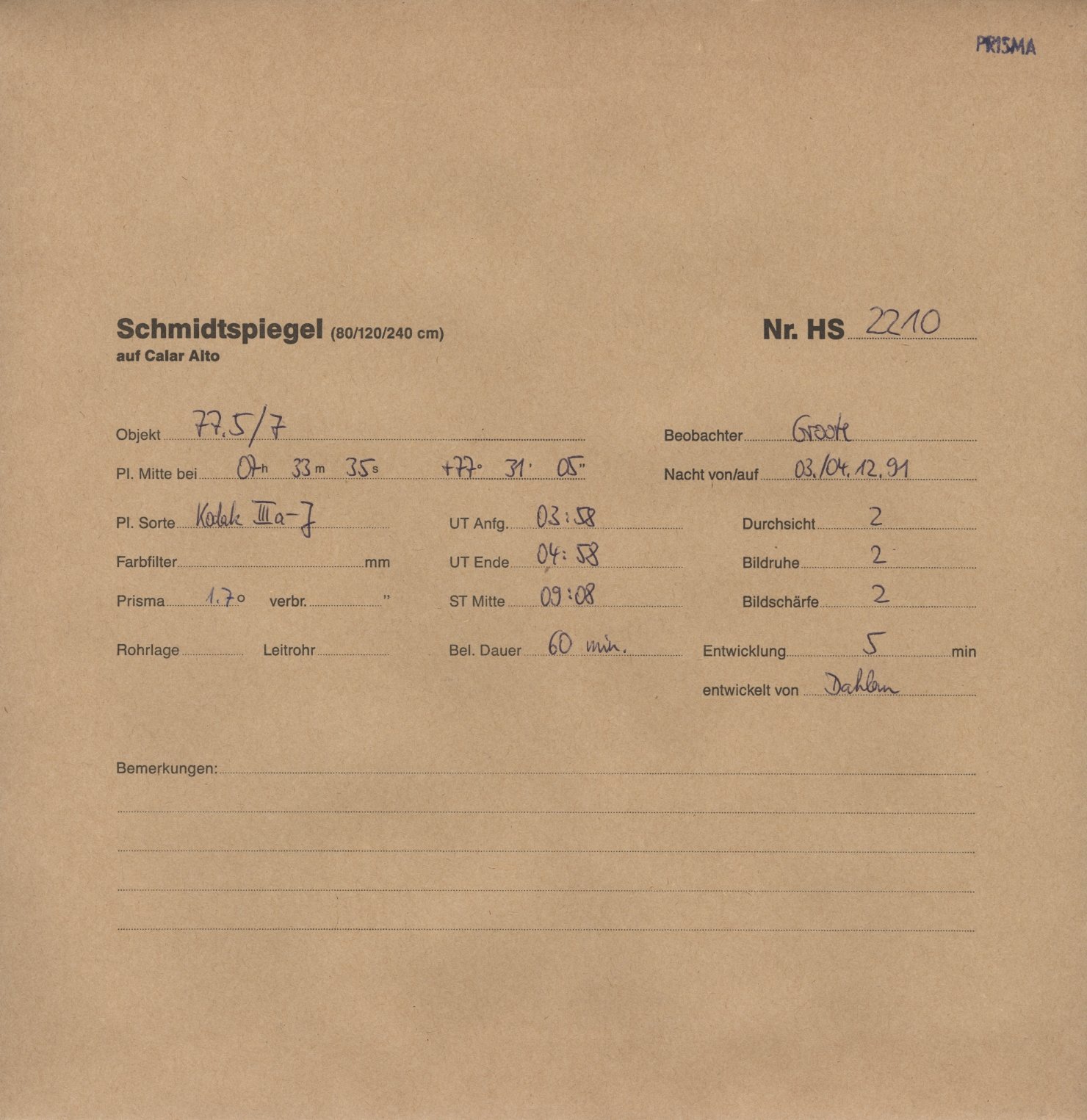 Plattenhuelle HS02210