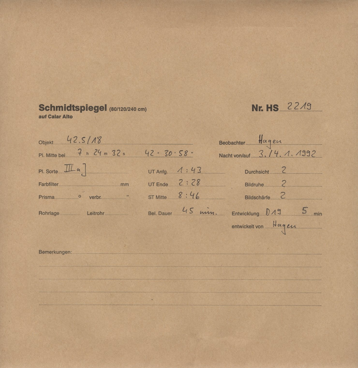 Plattenhuelle HS02219