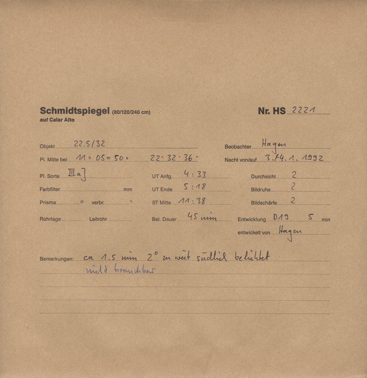 Plattenhuelle HS02221