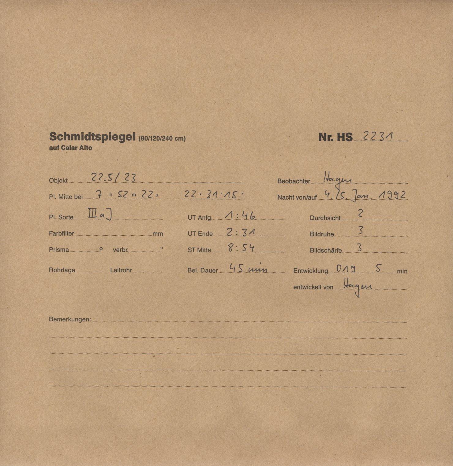 Plattenhuelle HS02231
