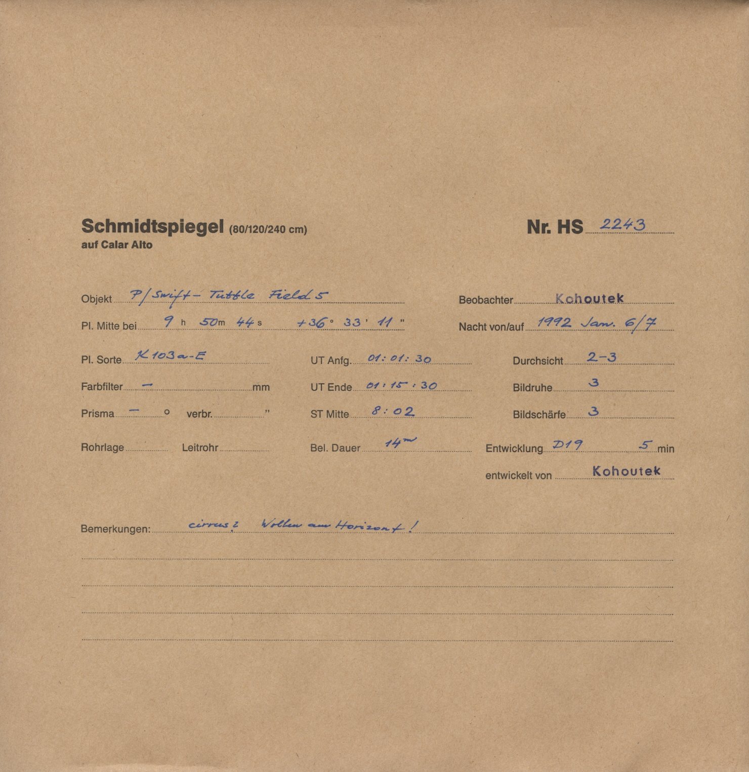 Plattenhuelle HS02243