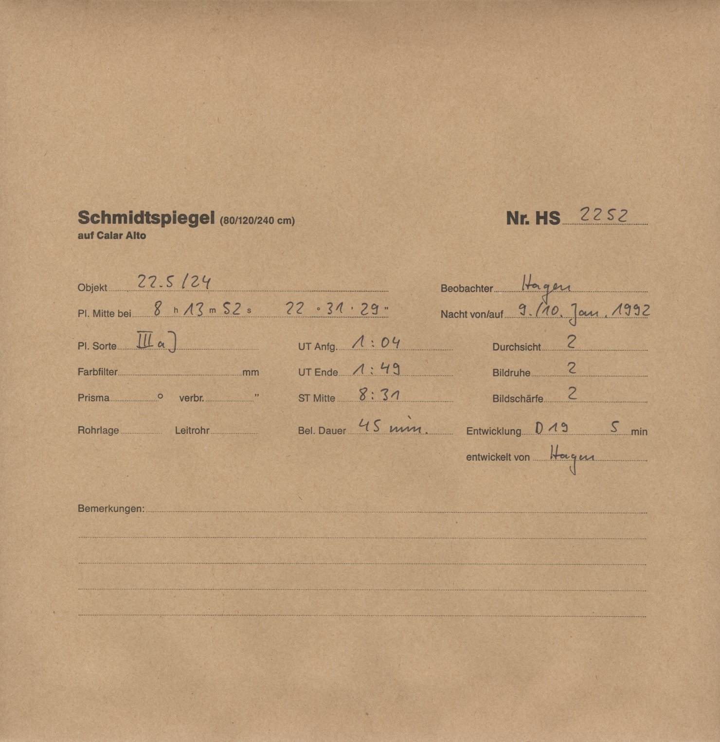Plattenhuelle HS02252