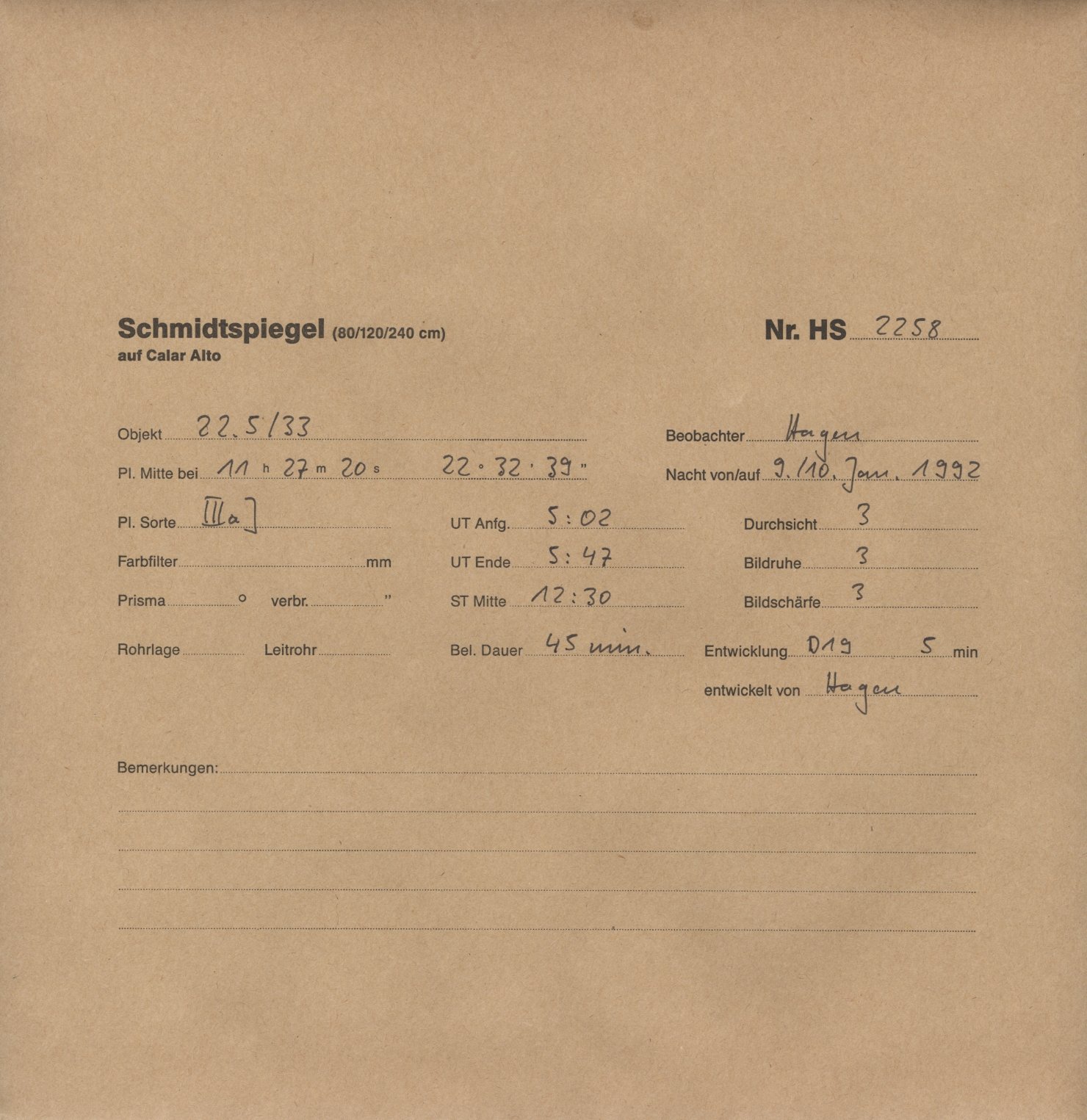 Plattenhuelle HS02258