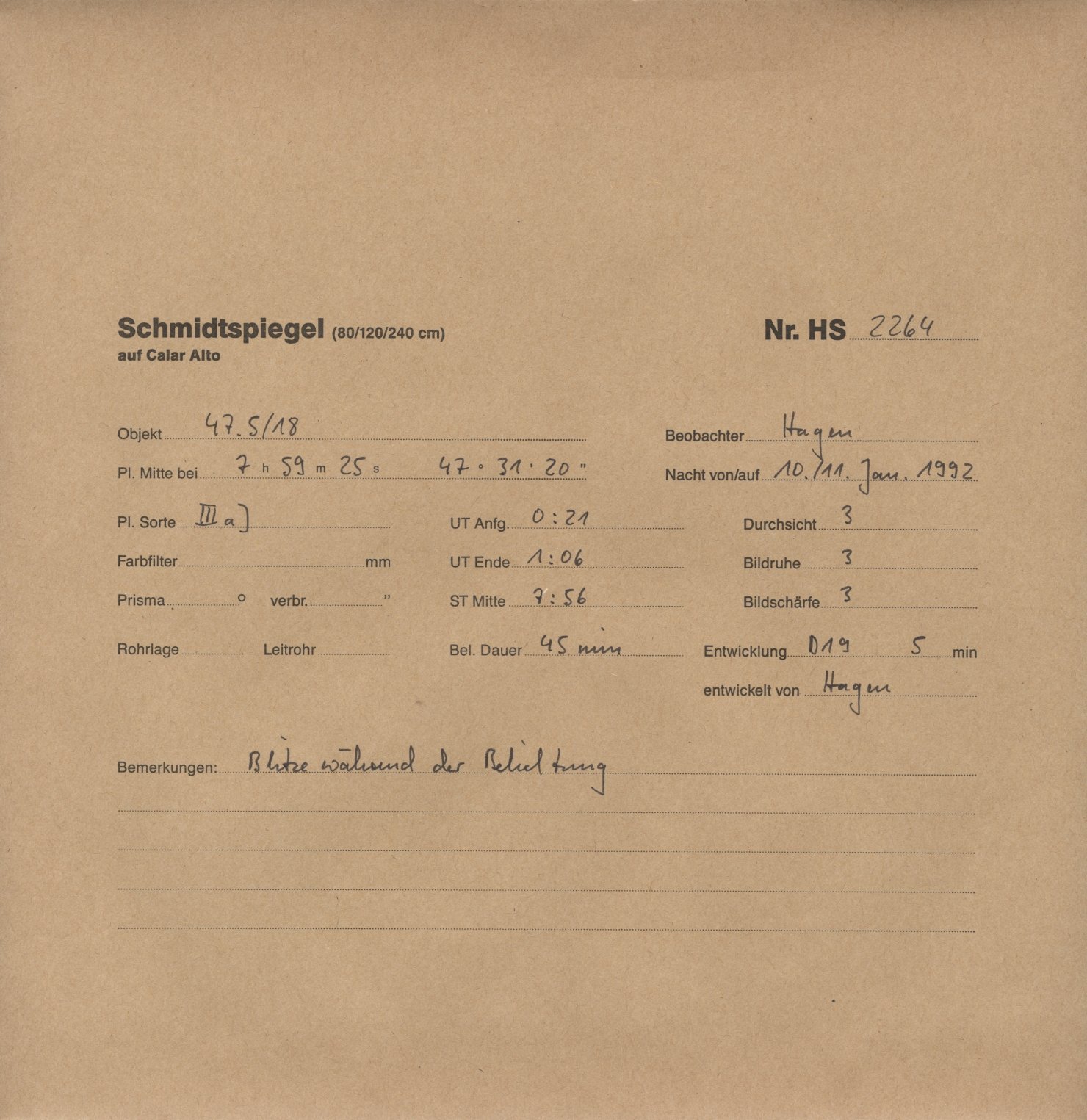 Plattenhuelle HS02264