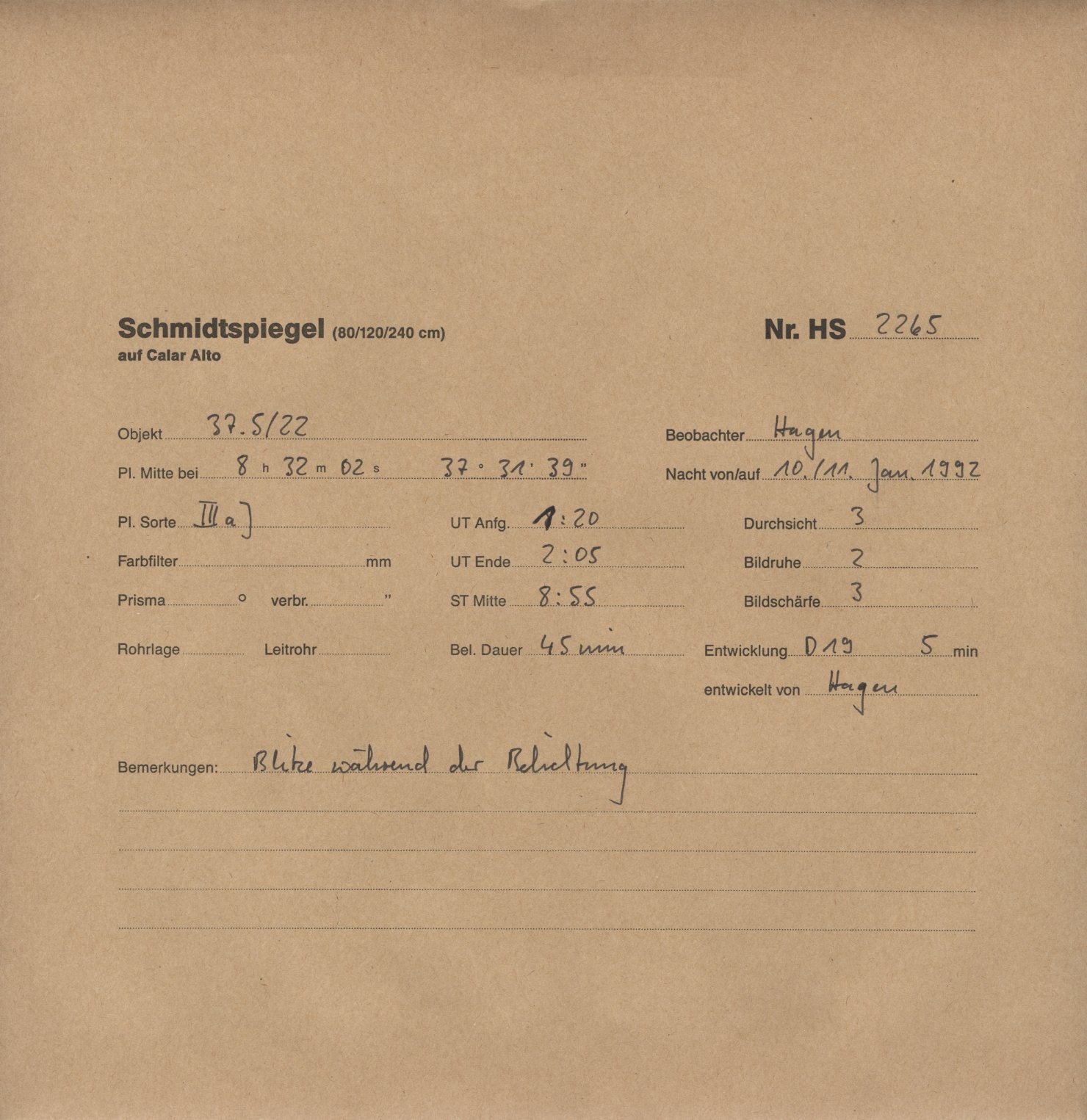 Plattenhuelle HS02265