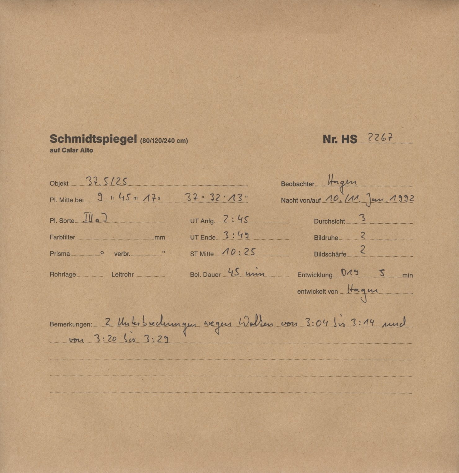 Plattenhuelle HS02267