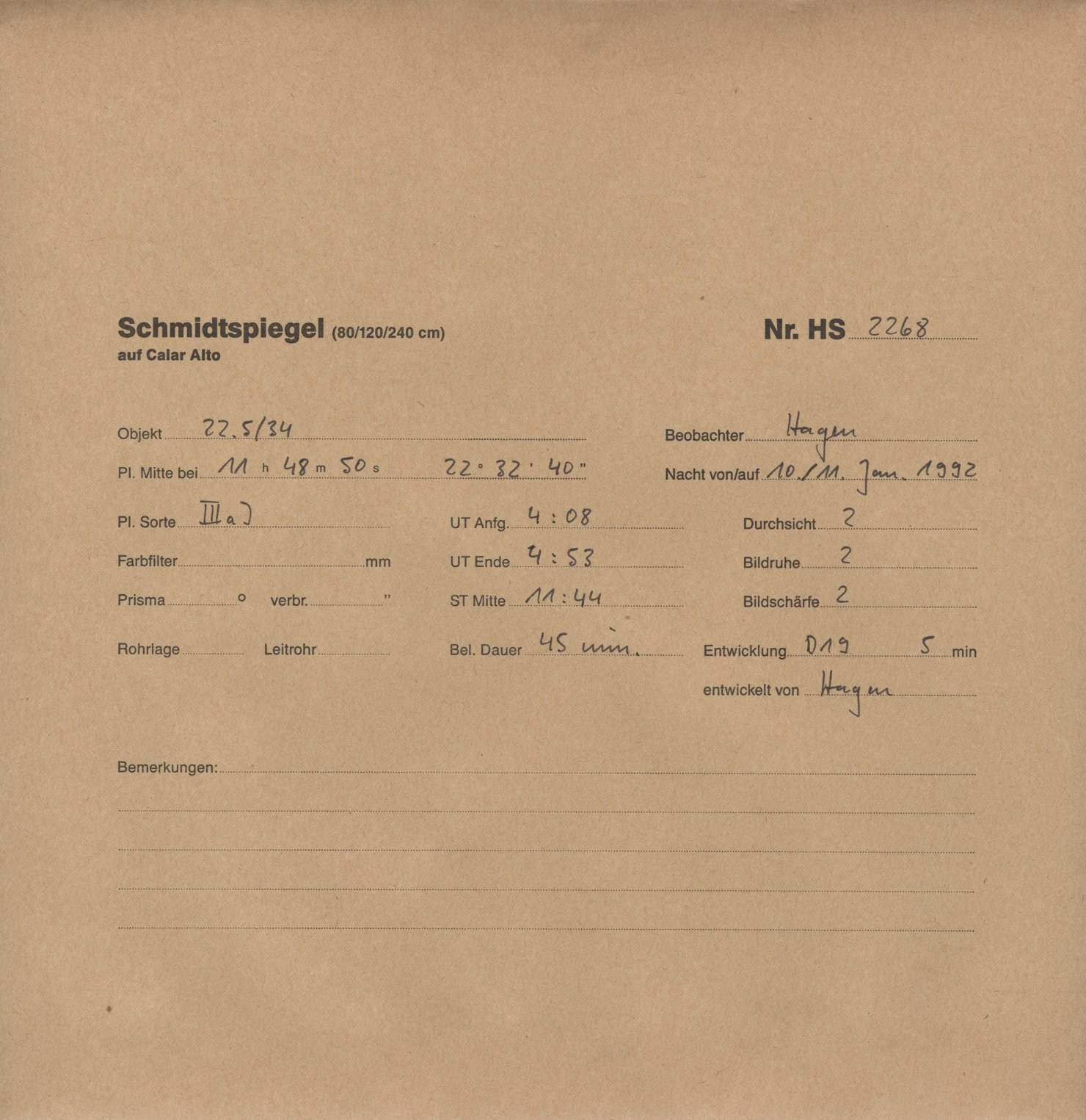 Plattenhuelle HS02268