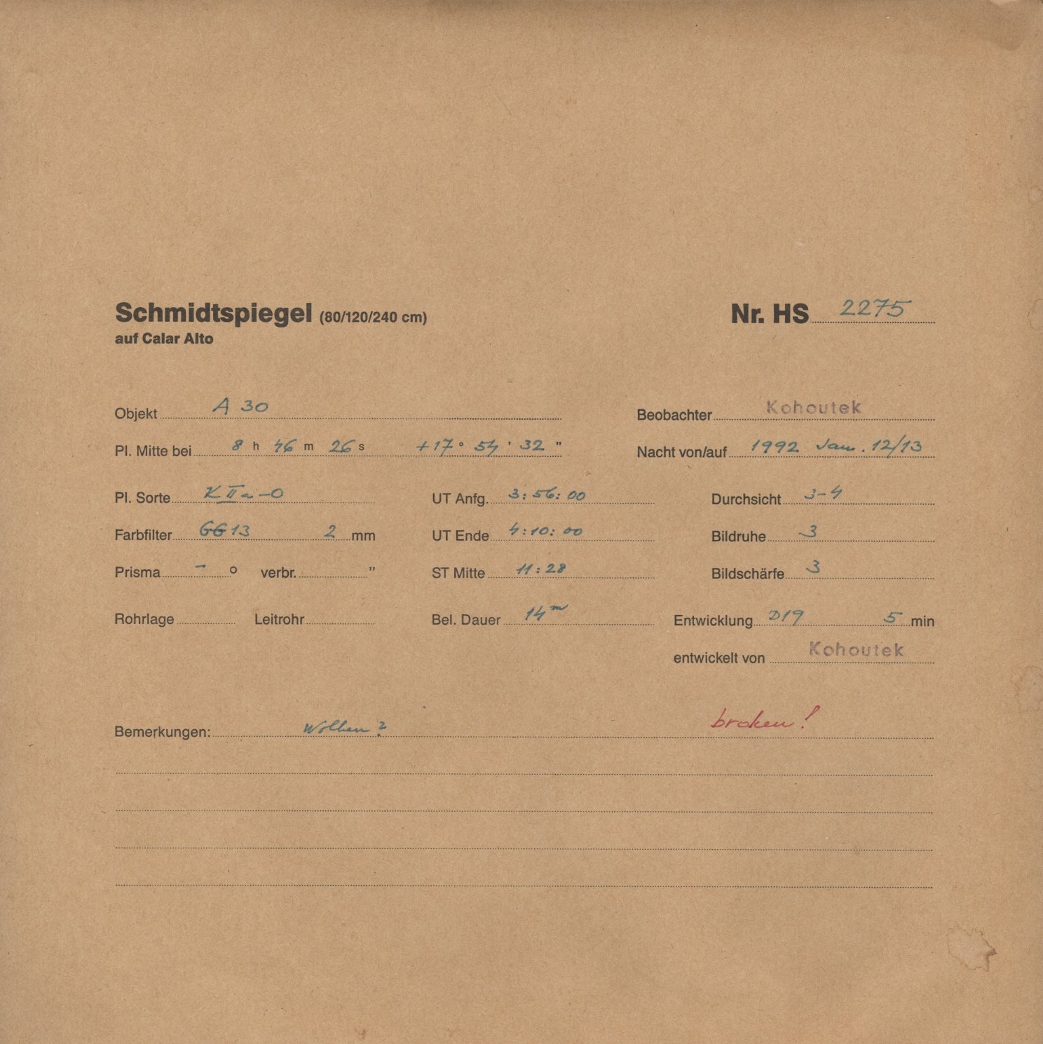 Plattenhuelle HS02275
