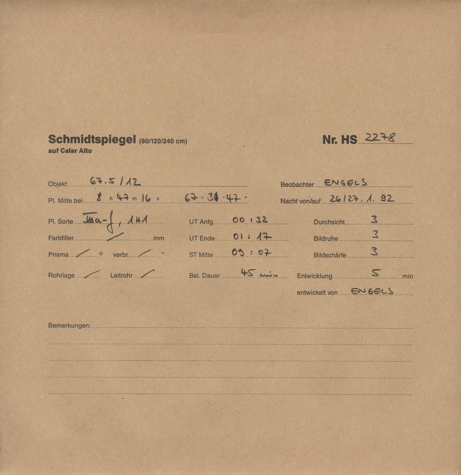Plattenhuelle HS02278