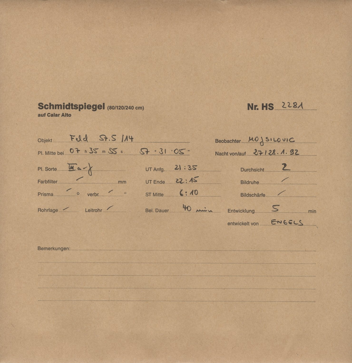 Plattenhuelle HS02281