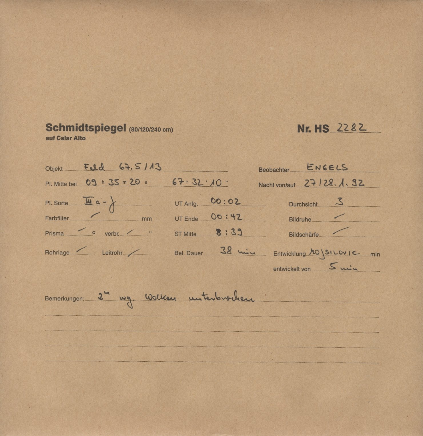 Plattenhuelle HS02282