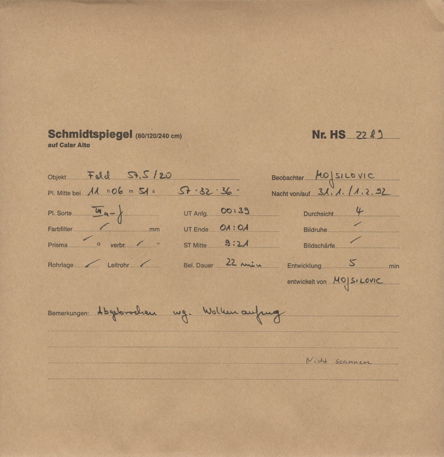 Plattenhuelle HS02289