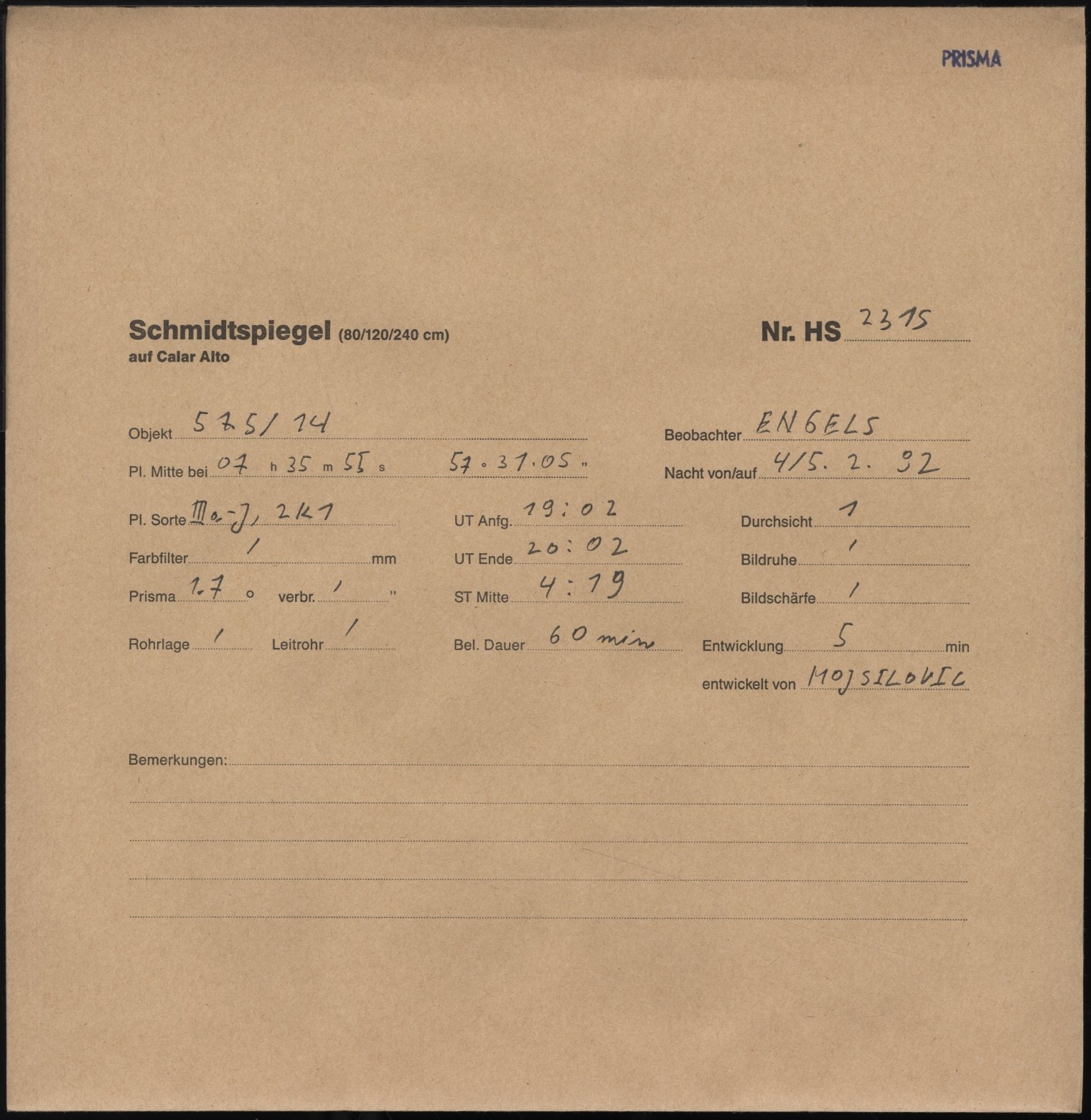 Plattenhuelle HS02315