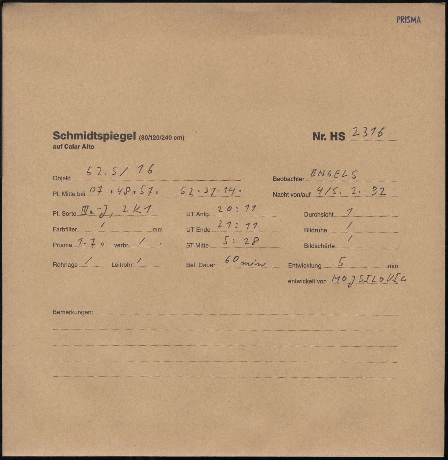 Plattenhuelle HS02316