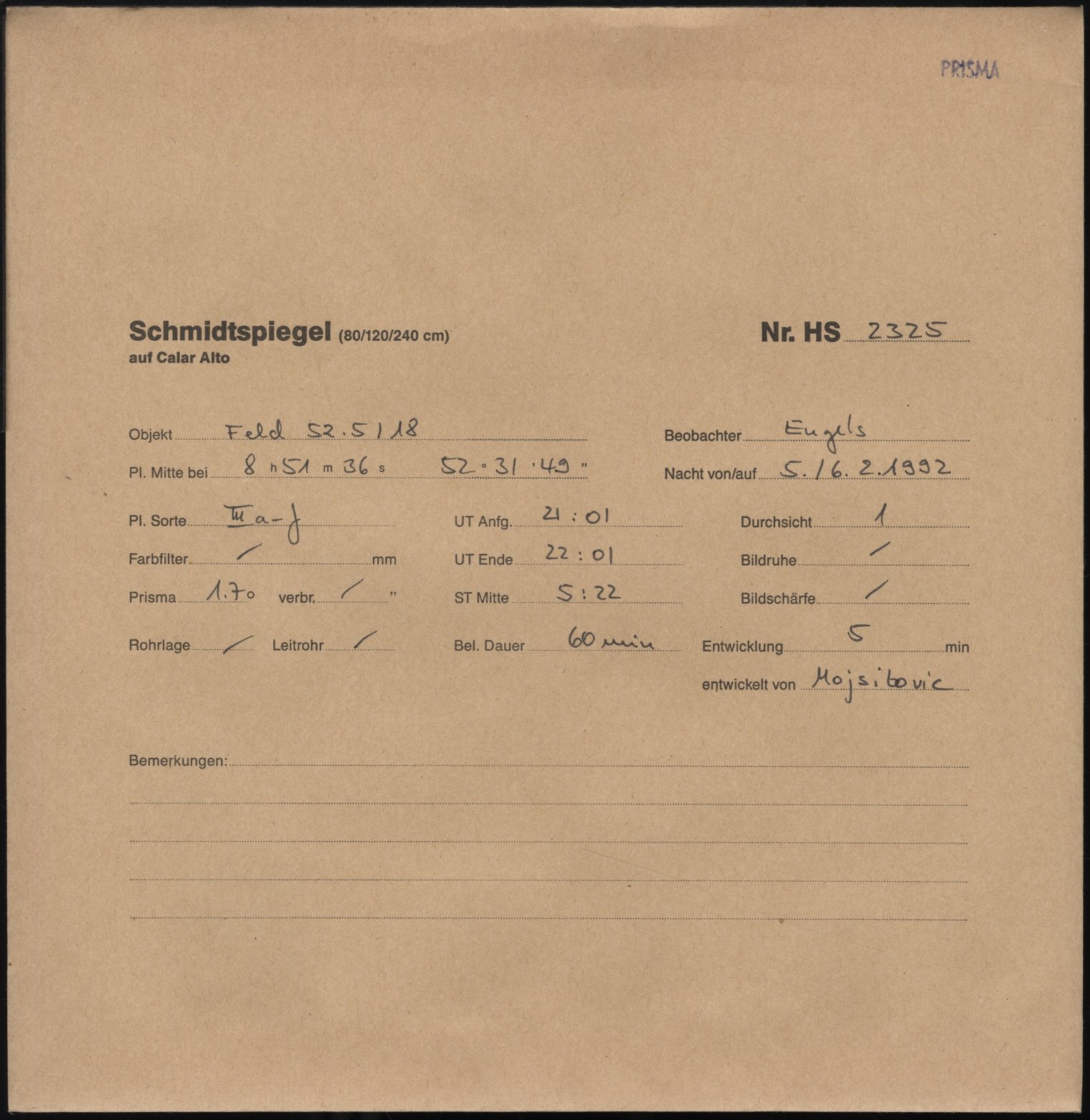Plattenhuelle HS02325