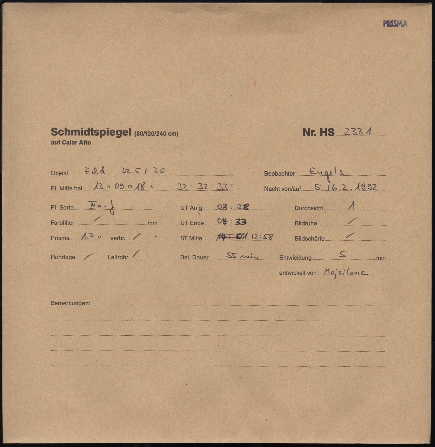 Plattenhuelle HS02331