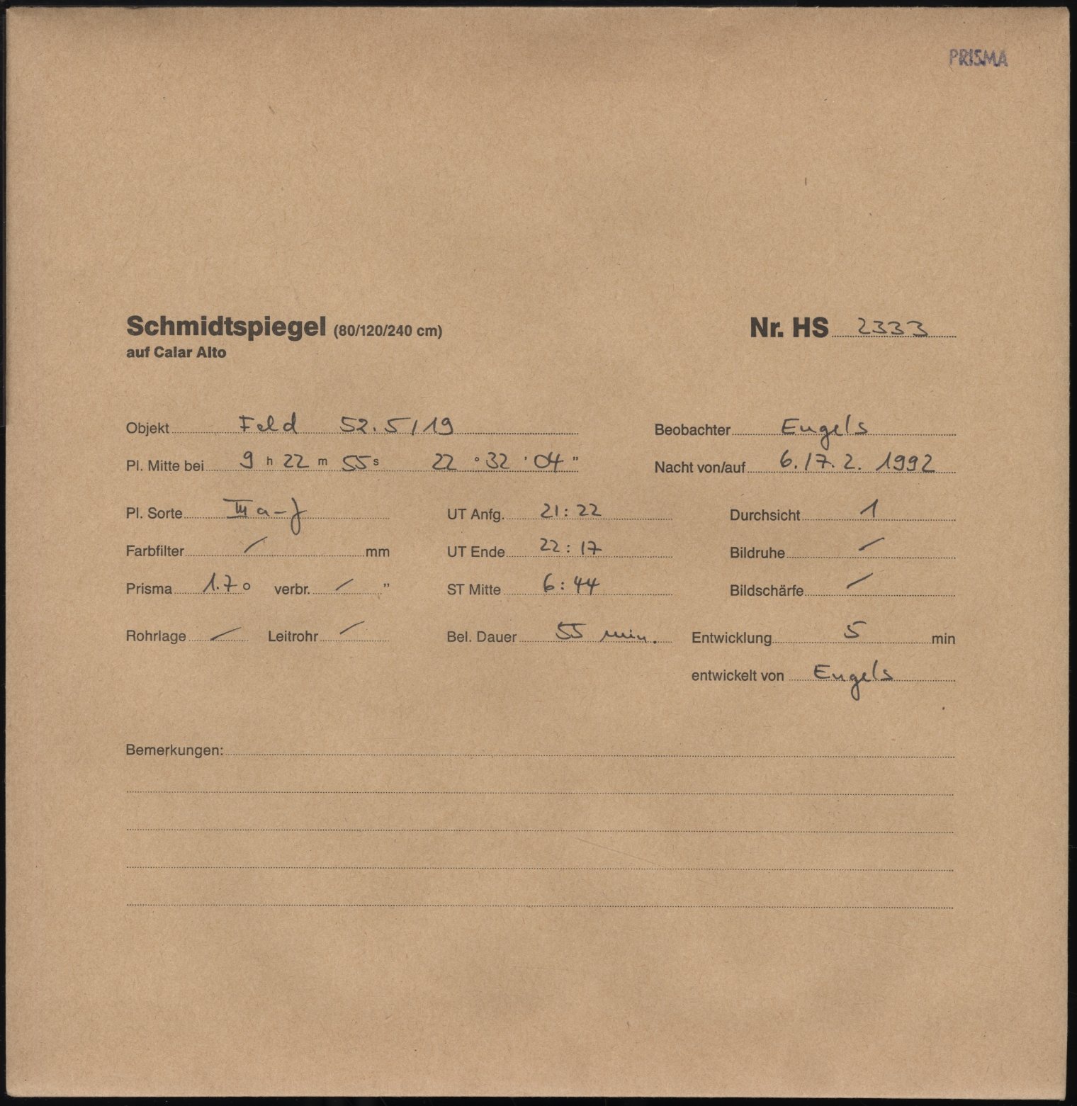 Plattenhuelle HS02333