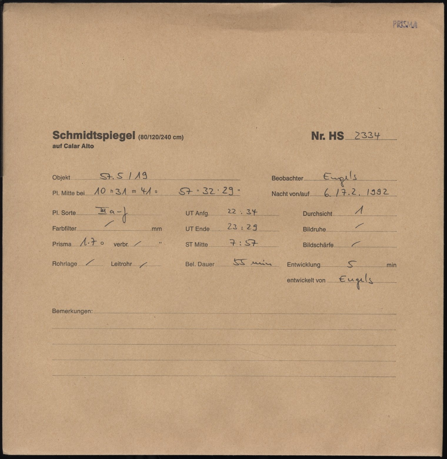 Plattenhuelle HS02334